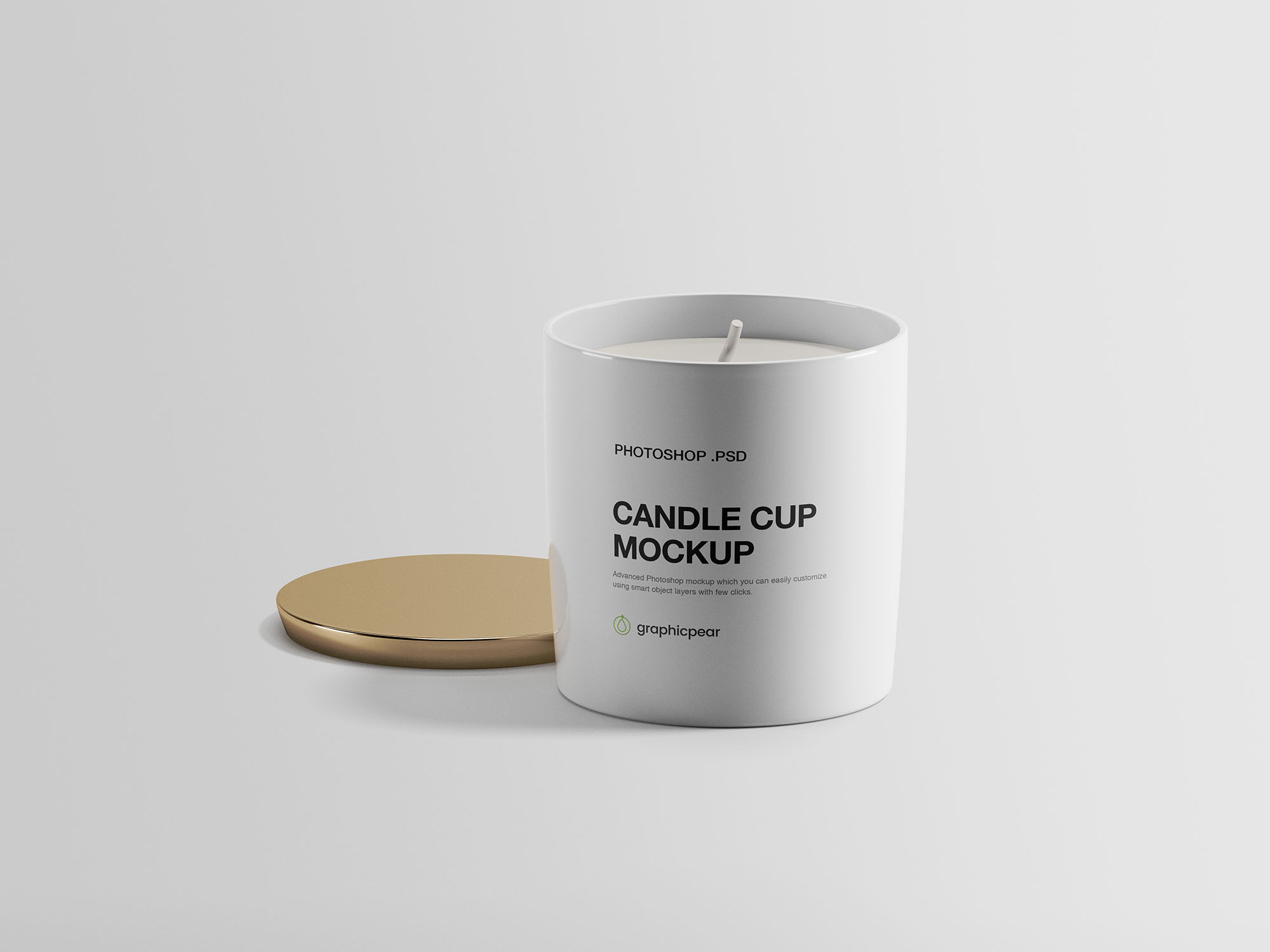 少见稀有的蜡烛杯烛台包装设计Candle Cup Mocku