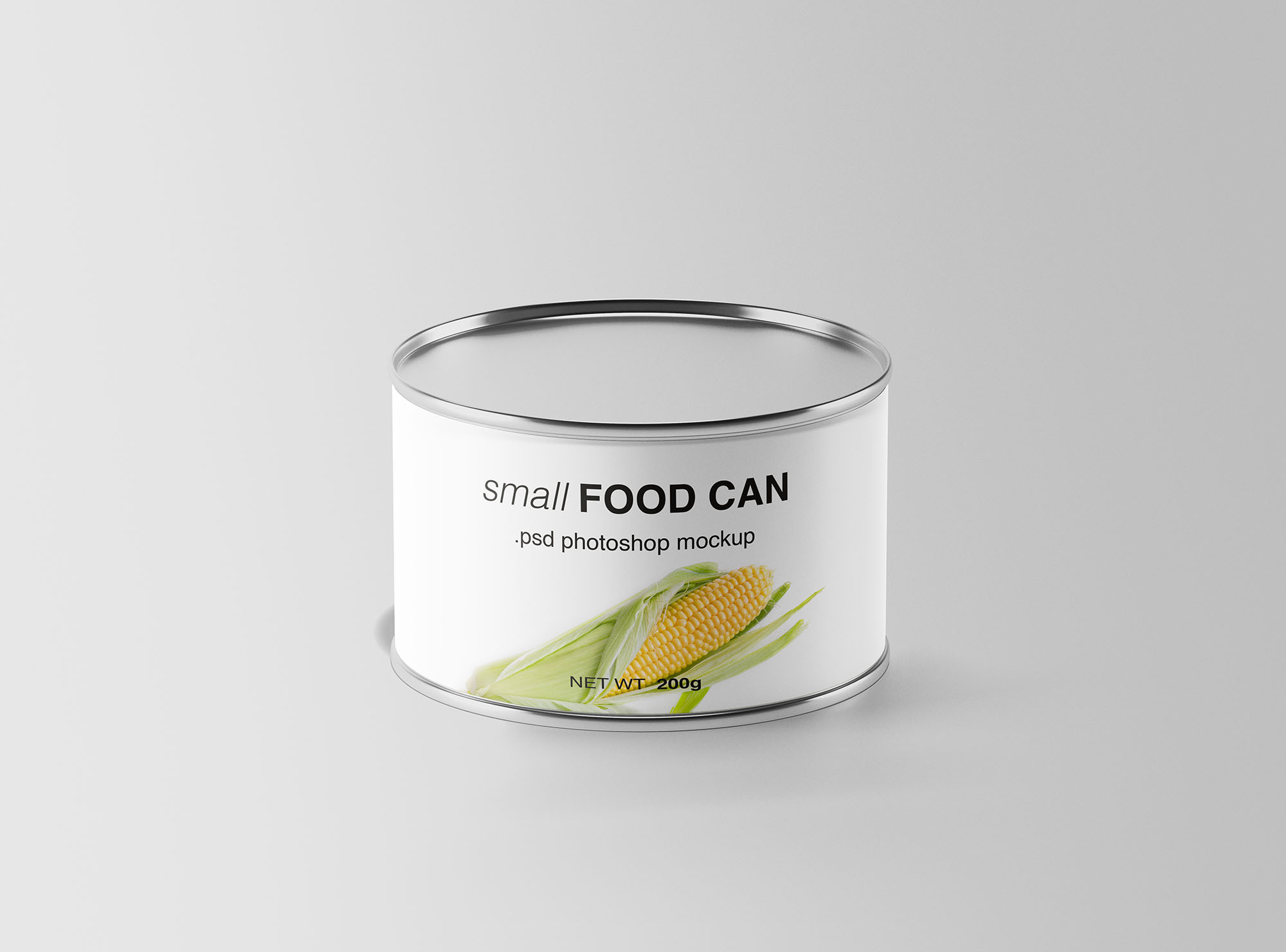 食品罐头包装设计效果图样机 Small Food Can M