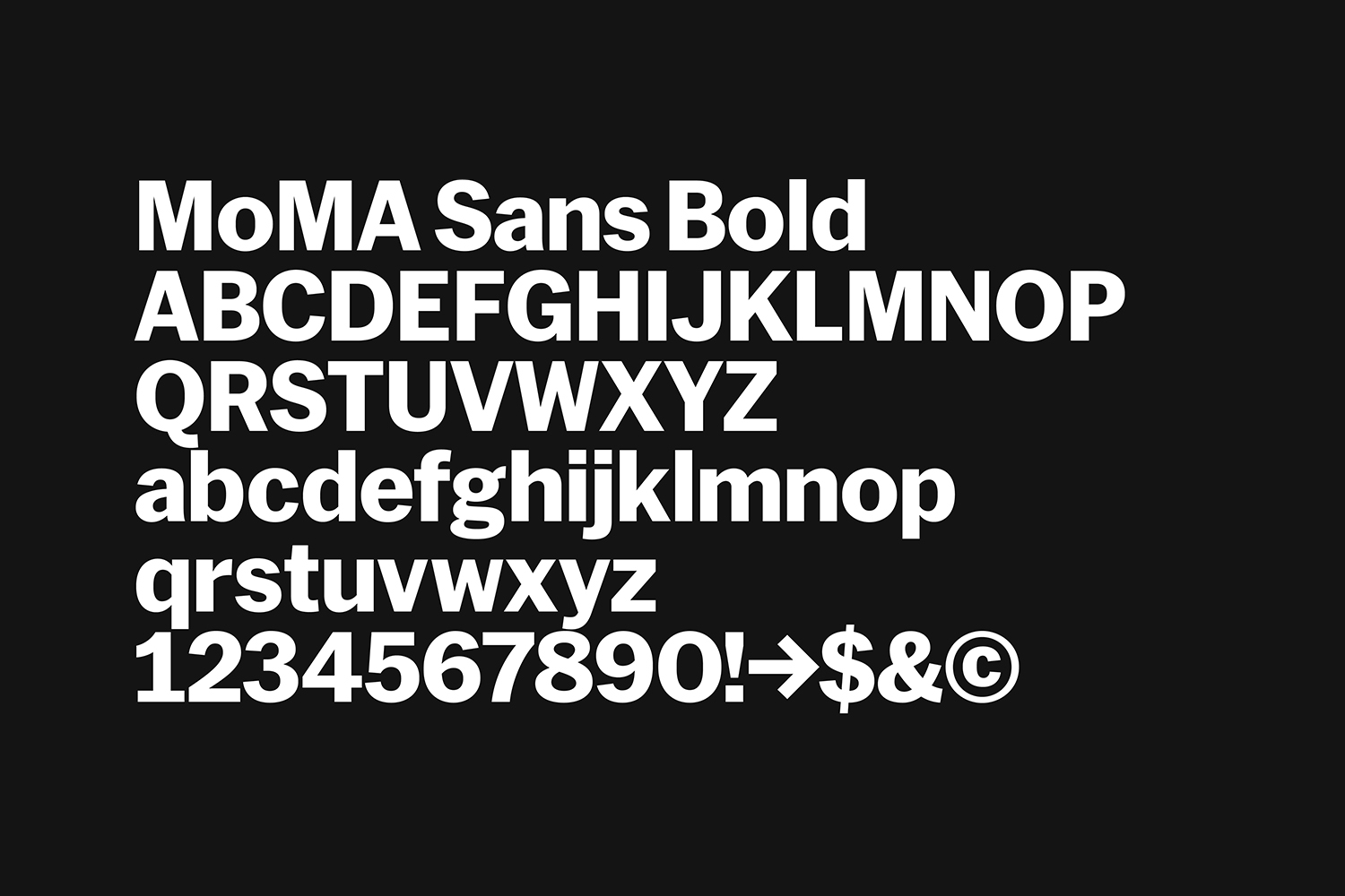 MoMA Sans - Custom Typeface by