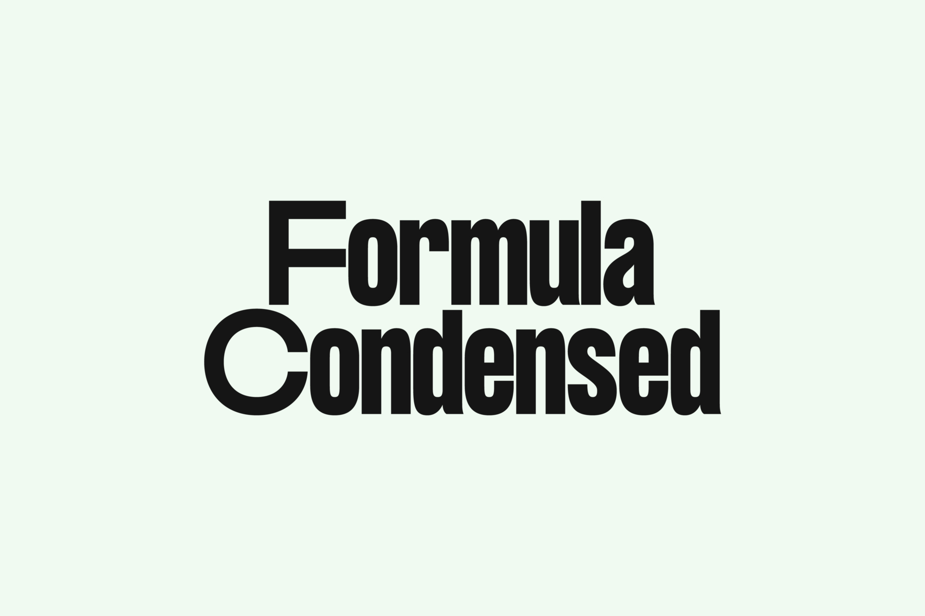 Formula Condensed 醒目活泼的无衬线标题英文