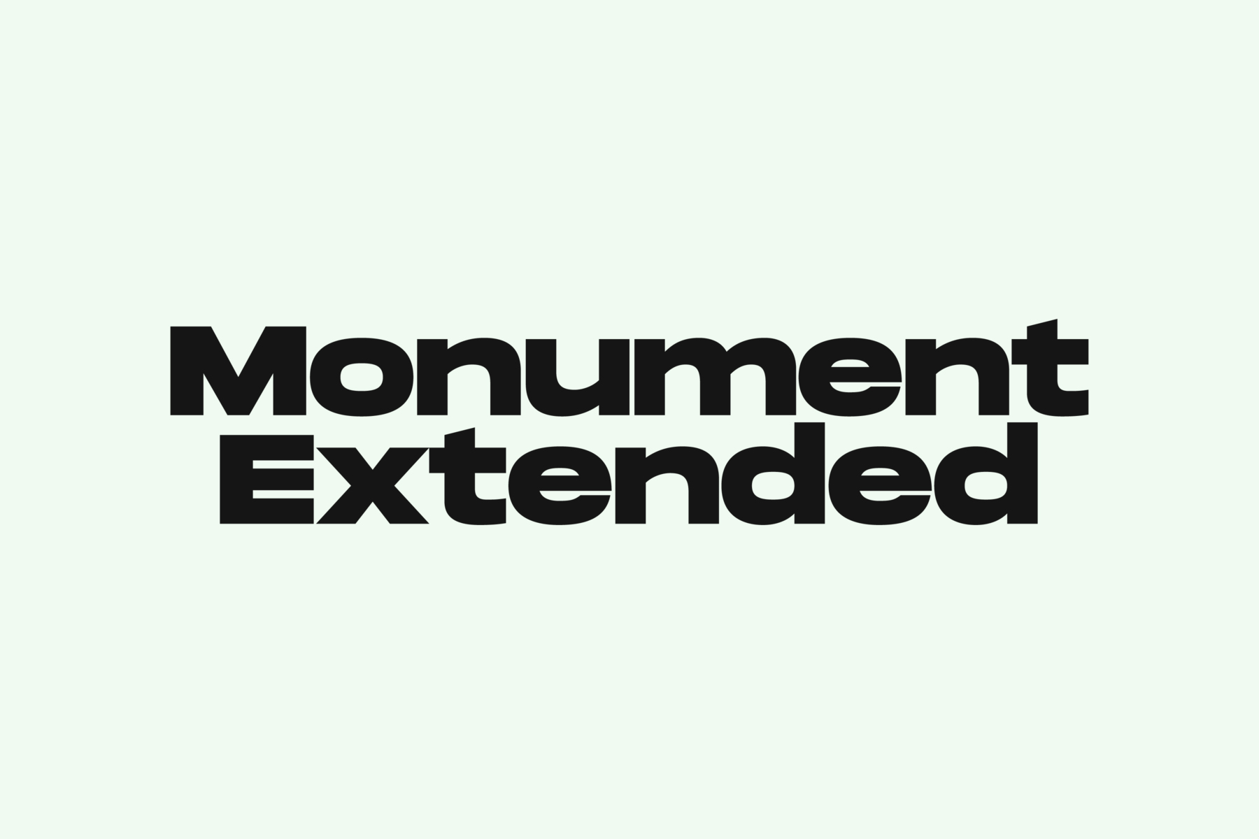 Monument Extended 粗狂新颖的英文无衬线字体