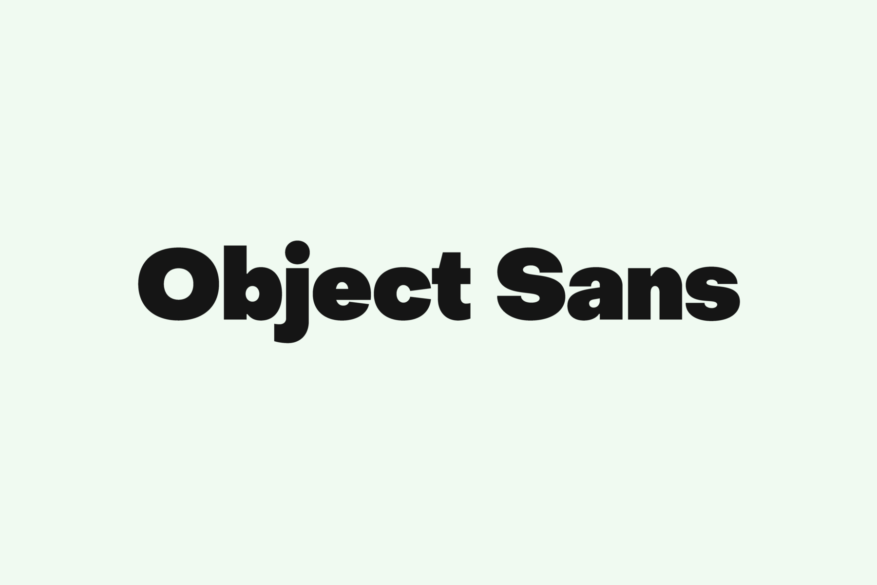 Object Sans 现代标题无衬线英文字体 Pangra