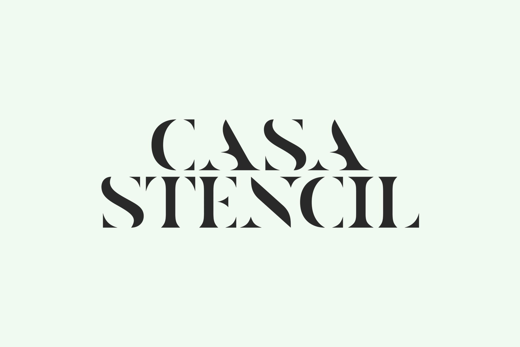 Casa Stencil Font 美丽优雅的英文装饰字体