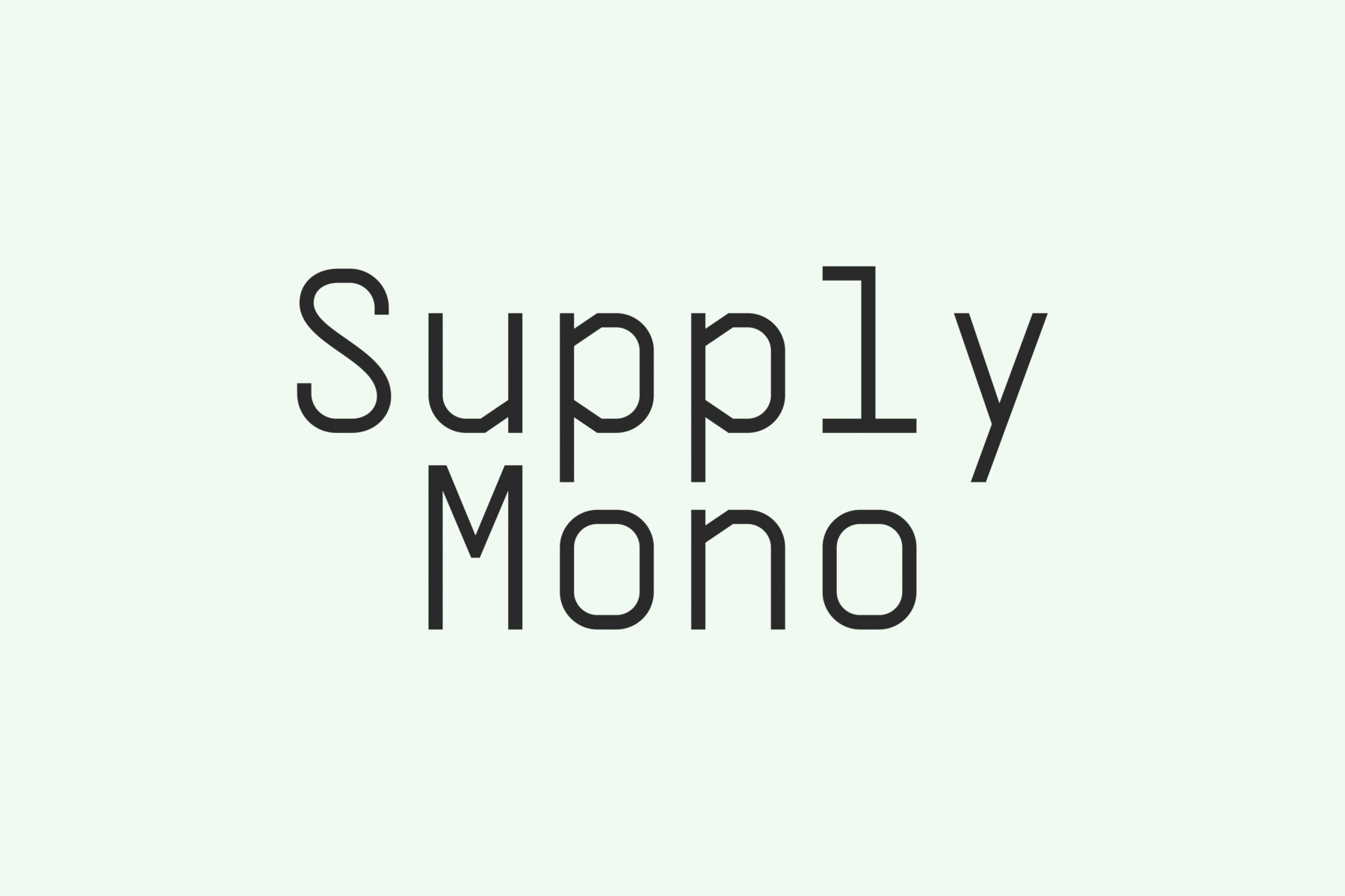 Supply Mono 建筑工业风等宽英文字体 Pangra