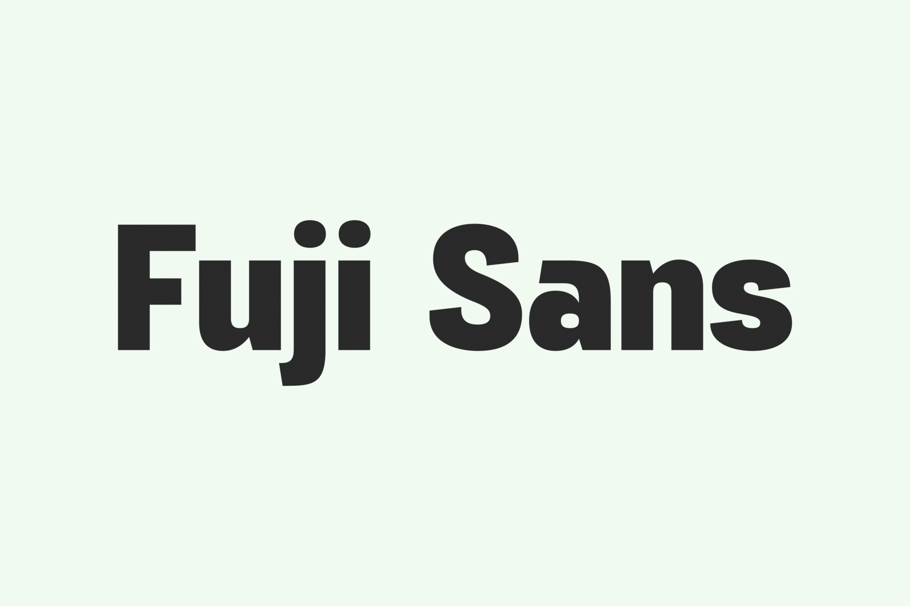 Fuji Sans 日式FUJI美丽大胆的无衬线英文字体