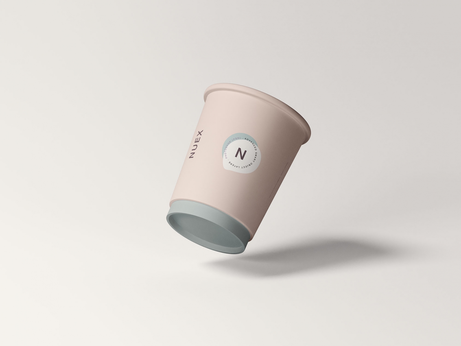 咖啡纸杯定制外观设计效果图样机模板 Floating Cof