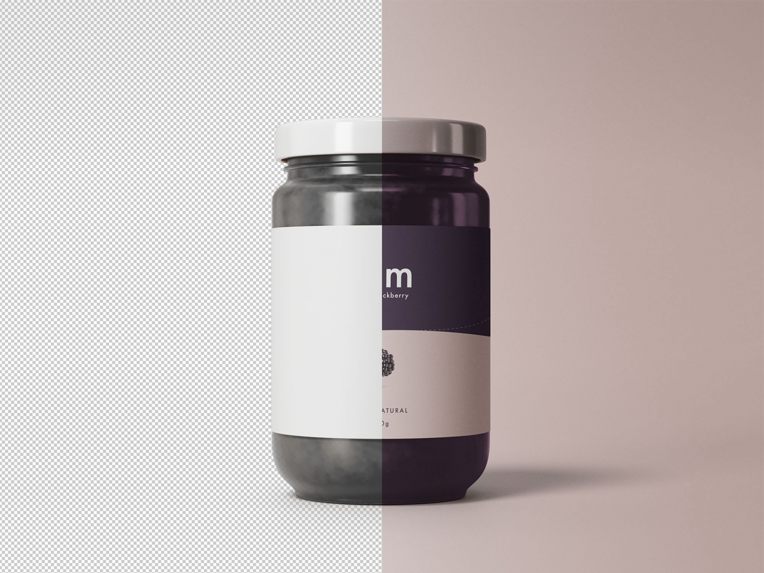 果酱罐装食品包装外观设计样机模板 Jam Jar Mocku