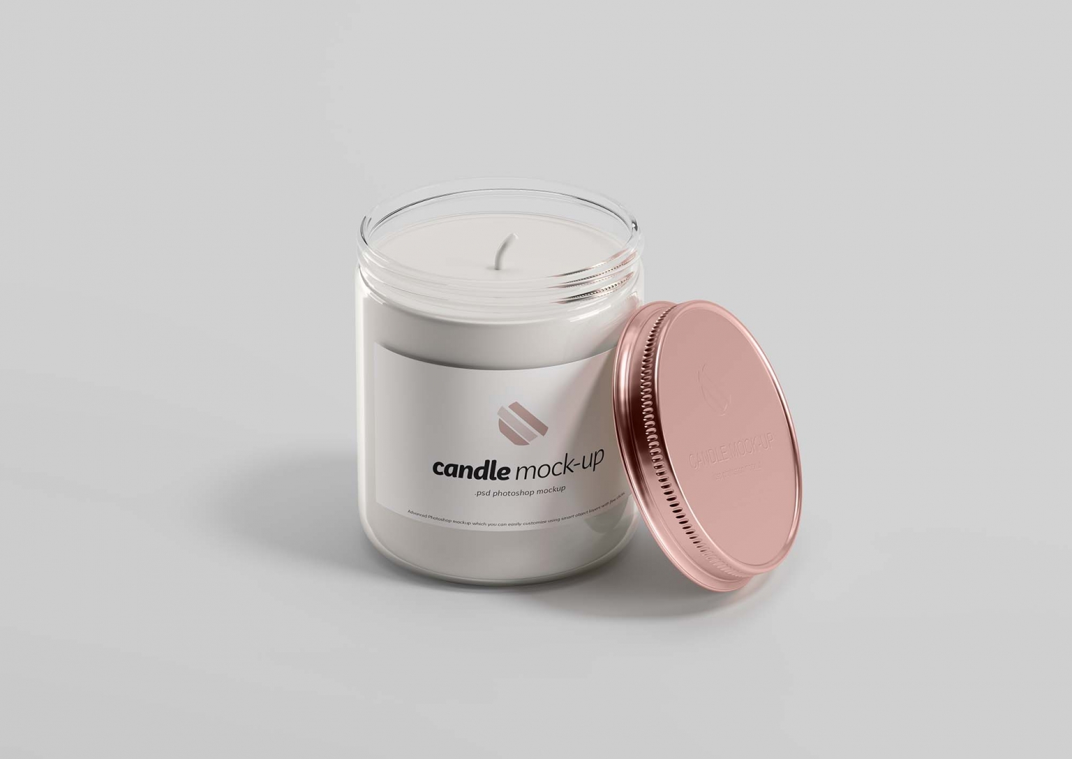 蜡烛罐包装外观设计样机模板 Branded Candle M