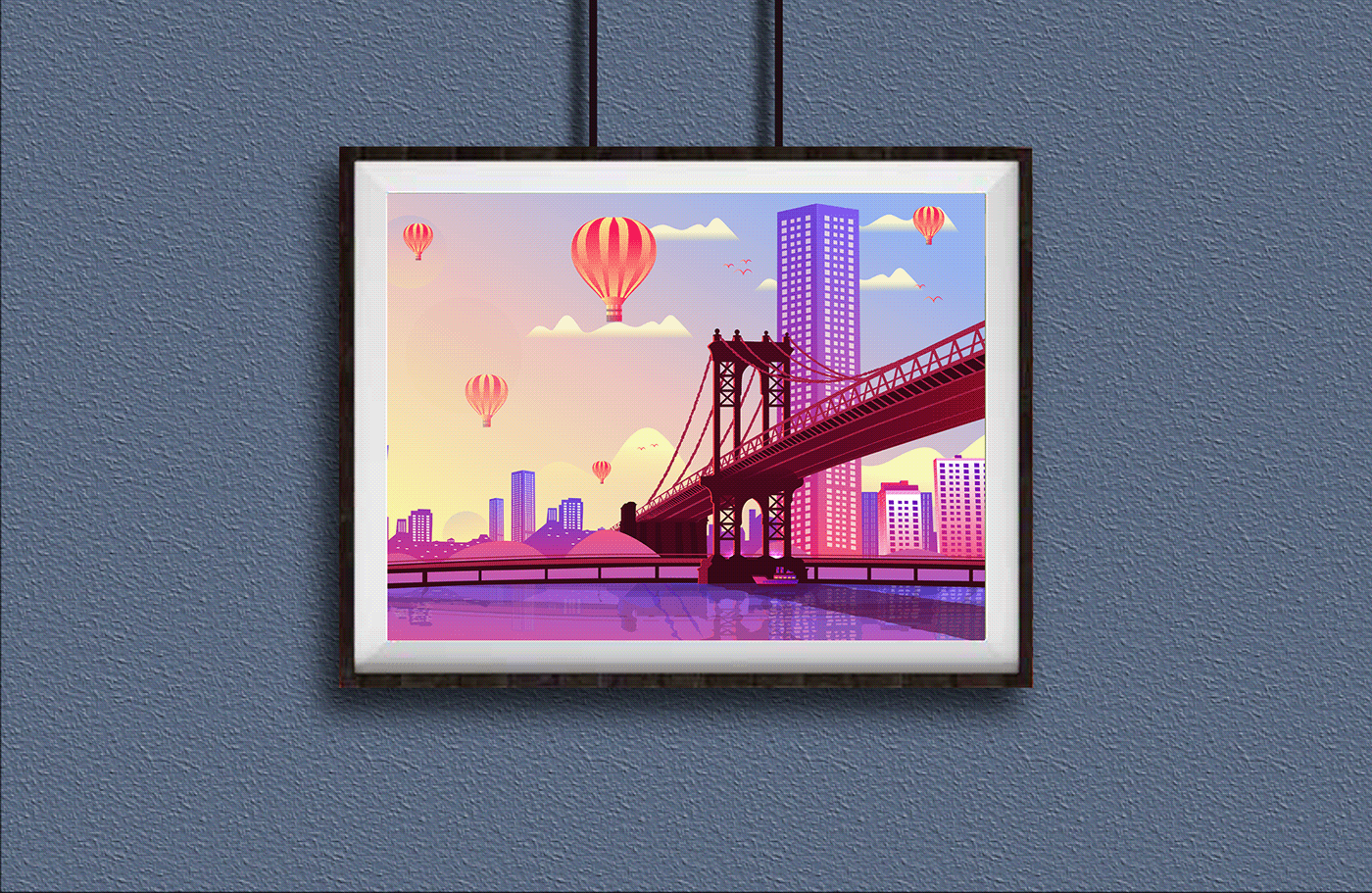 照片相框海报画框样机PSD模板 Photo Frame Mo