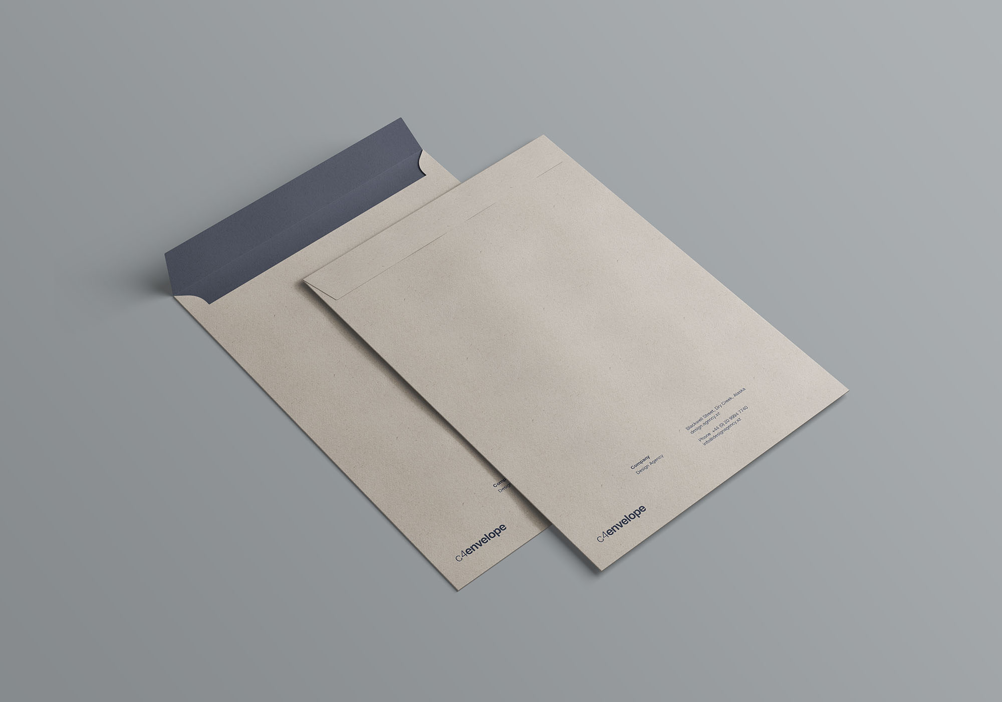 C4标准尺寸信封设计图样机 C4 Envelope Mock