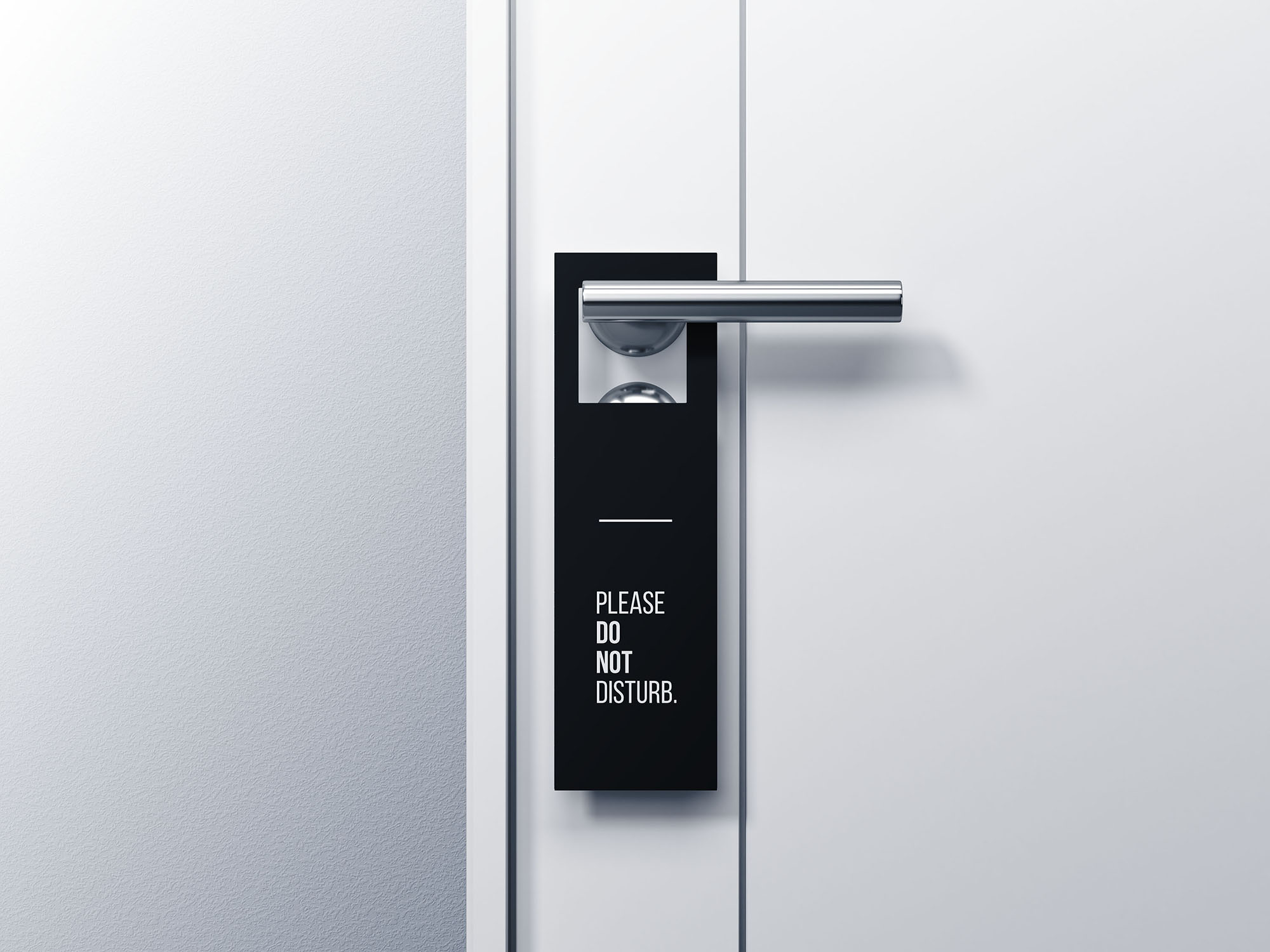 门把手吊牌模板样机 Door Hanger Mockup