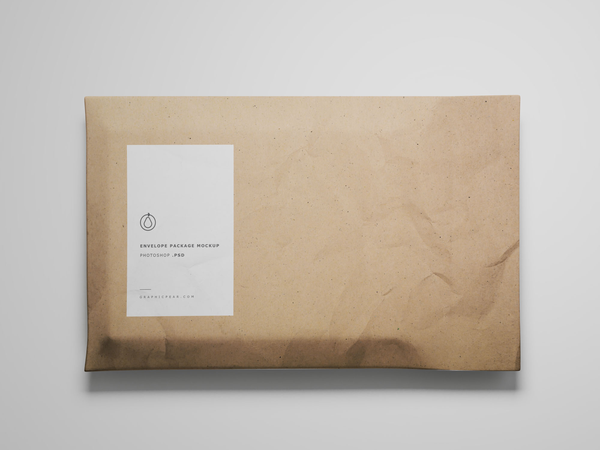 牛皮纸信封设计图样机模板 Envelope Package