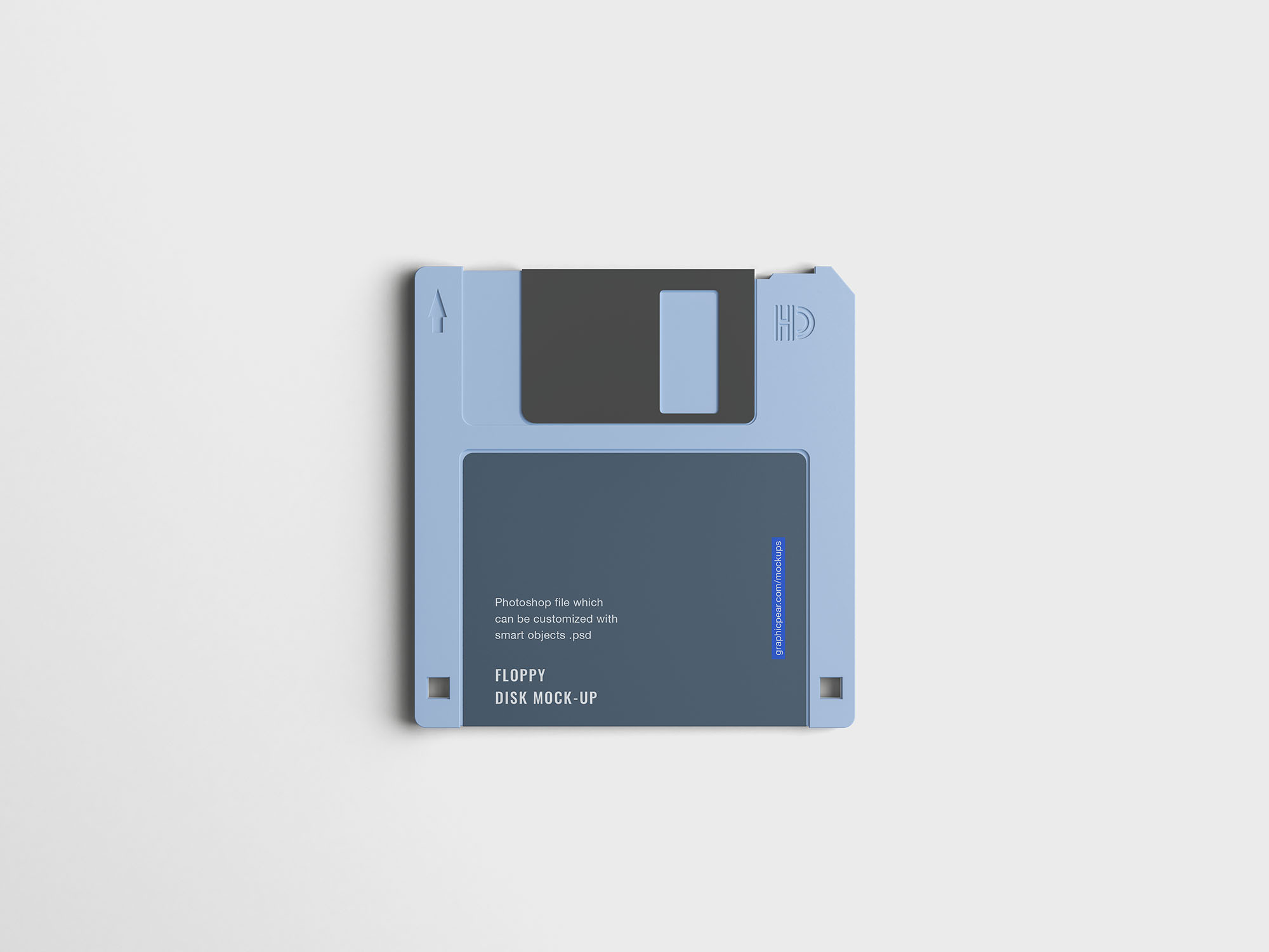 古董软盘外观设计样机模板 Floppy Disk Mocku