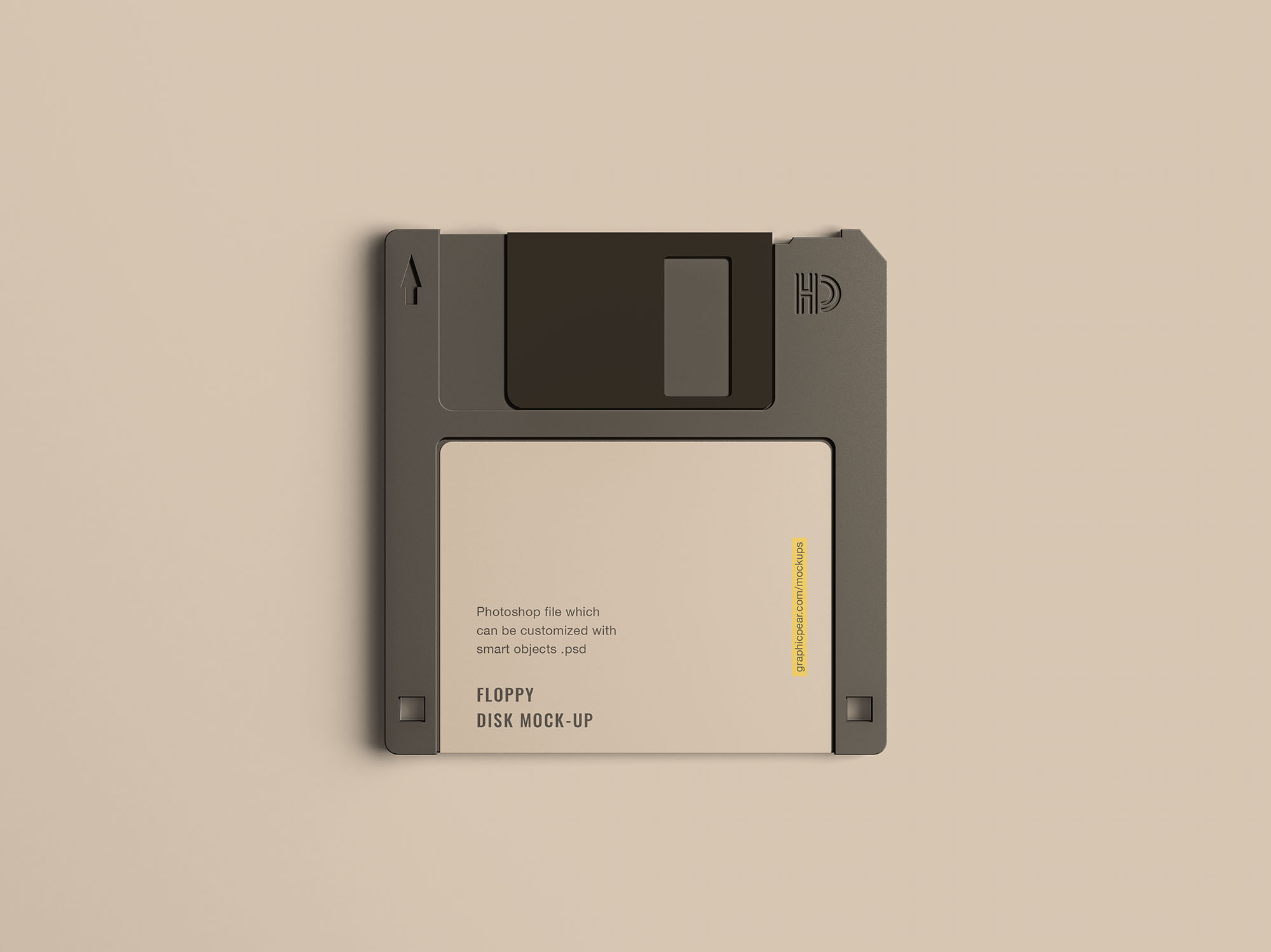 古董软盘外观设计样机模板 Floppy Disk Mocku