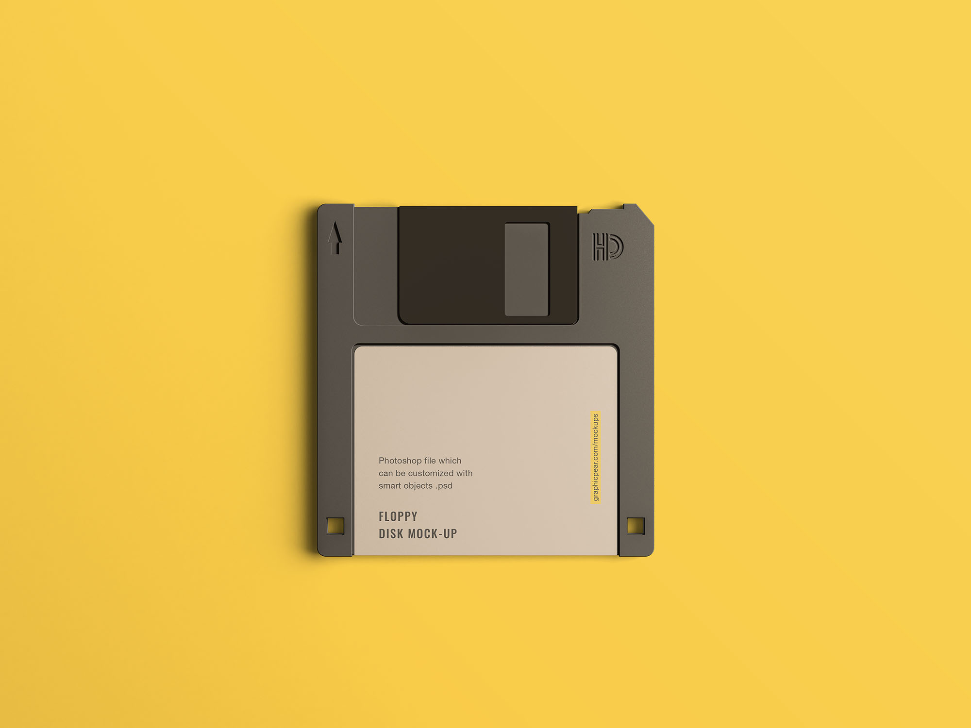 古董软盘外观设计样机模板 Floppy Disk Mocku