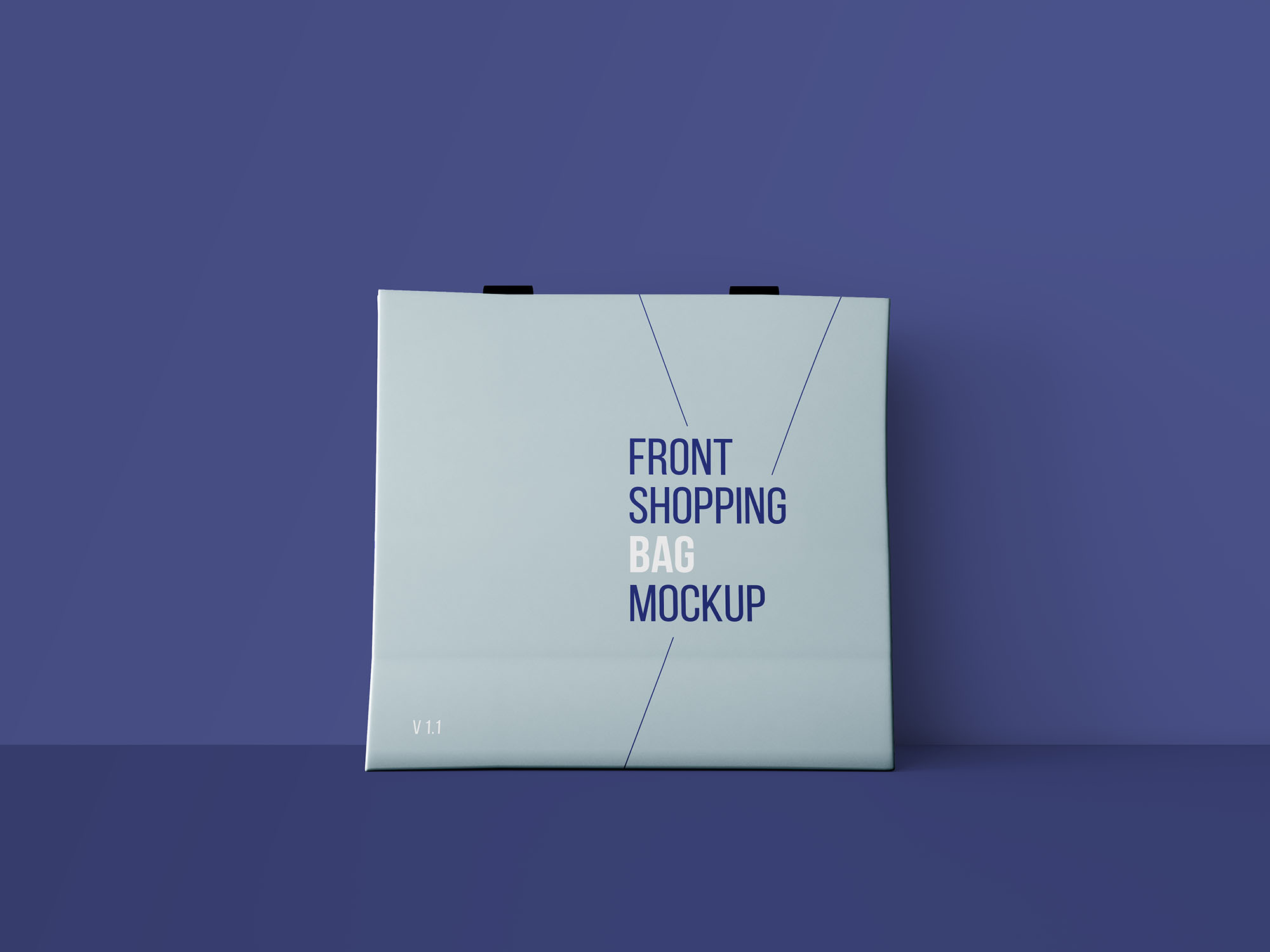 购物袋样机PSD模版 Front Shopping Bag