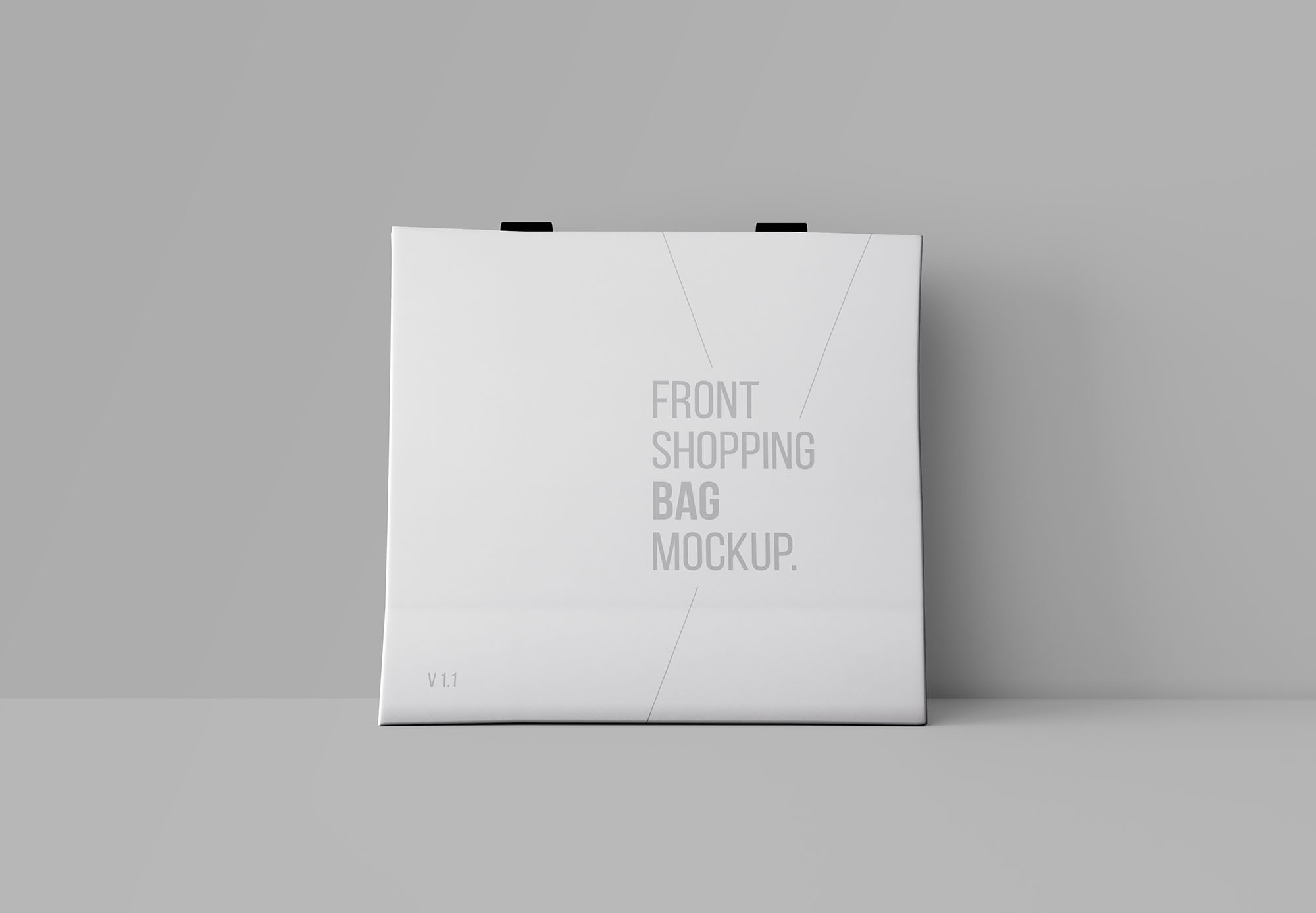 购物袋设计前视图样机模板 Front Shopping B