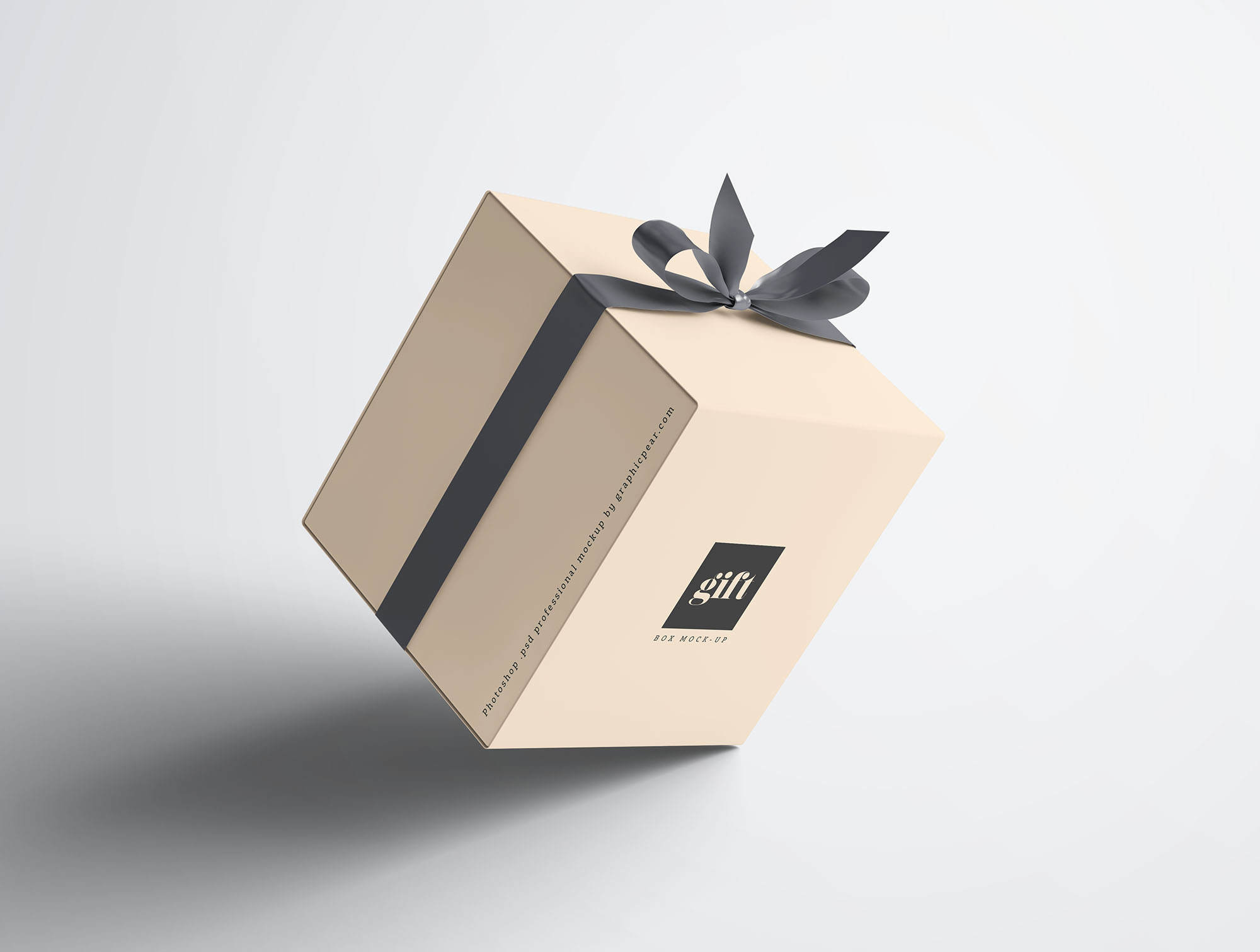 礼品包装盒设计效果图样机 Gift Box Mockup