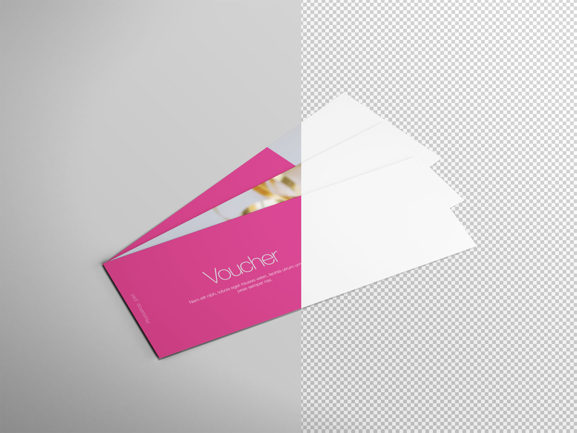 礼品券设计展示样机 Gift Voucher Mockup