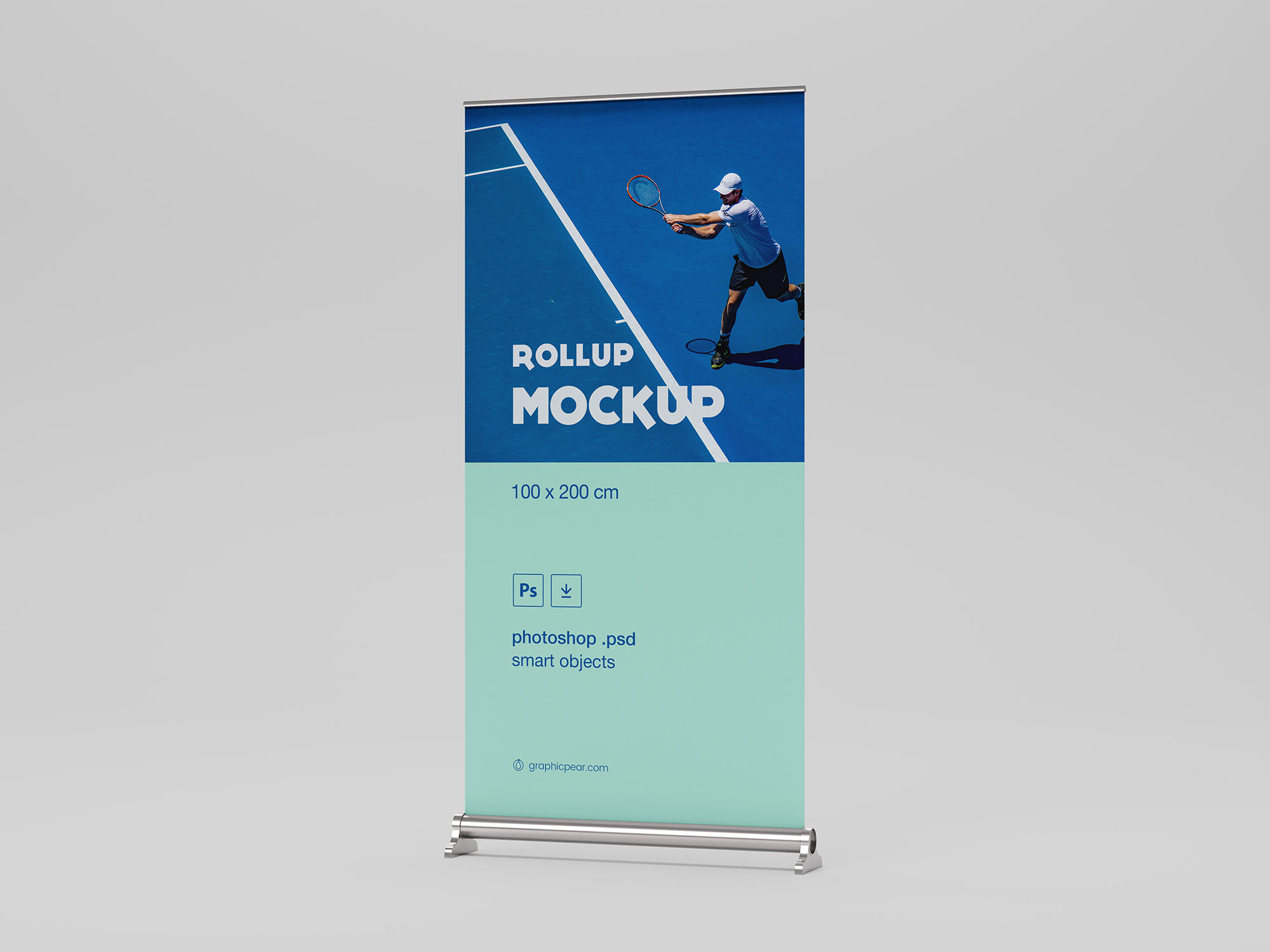 易拉宝海报贴图展示模版 Rollup Mockup 100