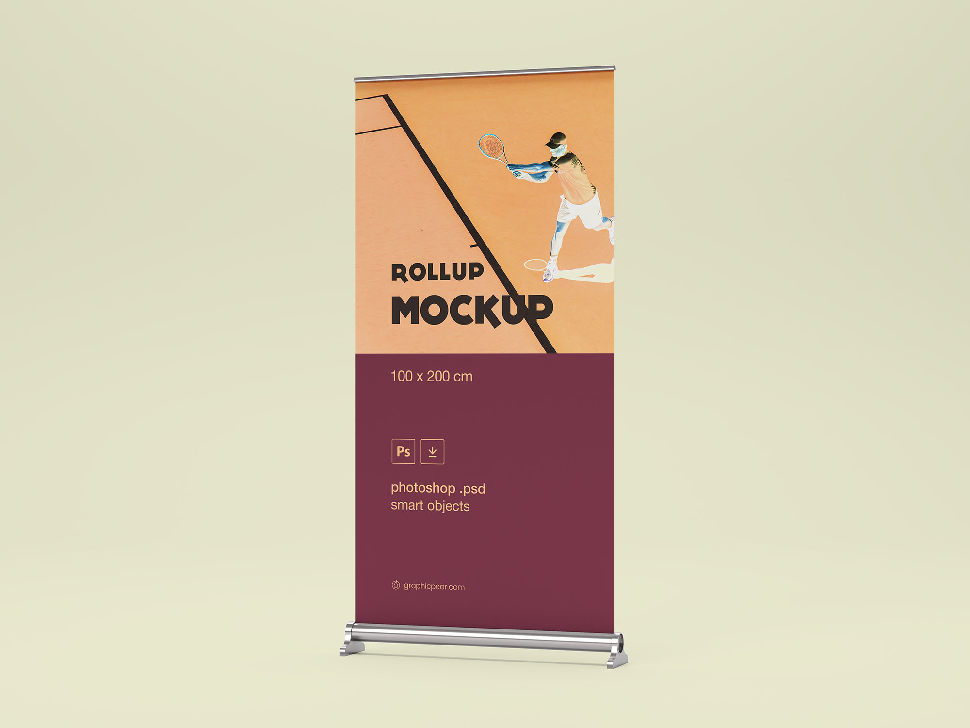 易拉宝海报贴图展示模版 Rollup Mockup 100