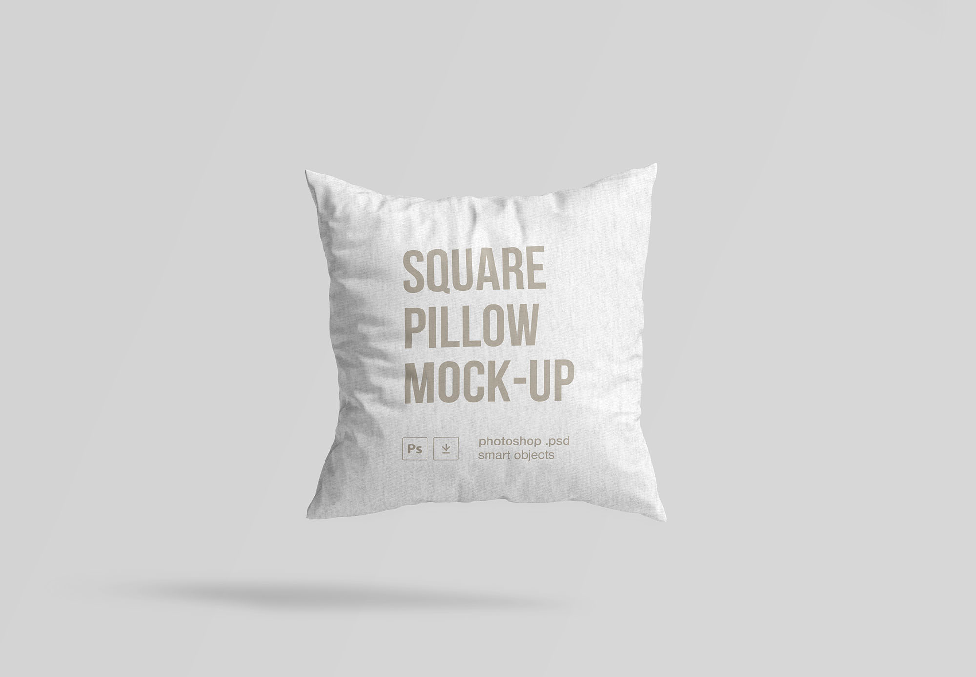 枕头样机 Square Pillow Mockup