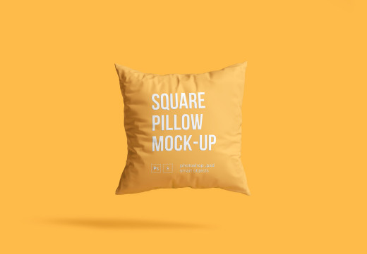 枕头样机 Square Pillow Mockup