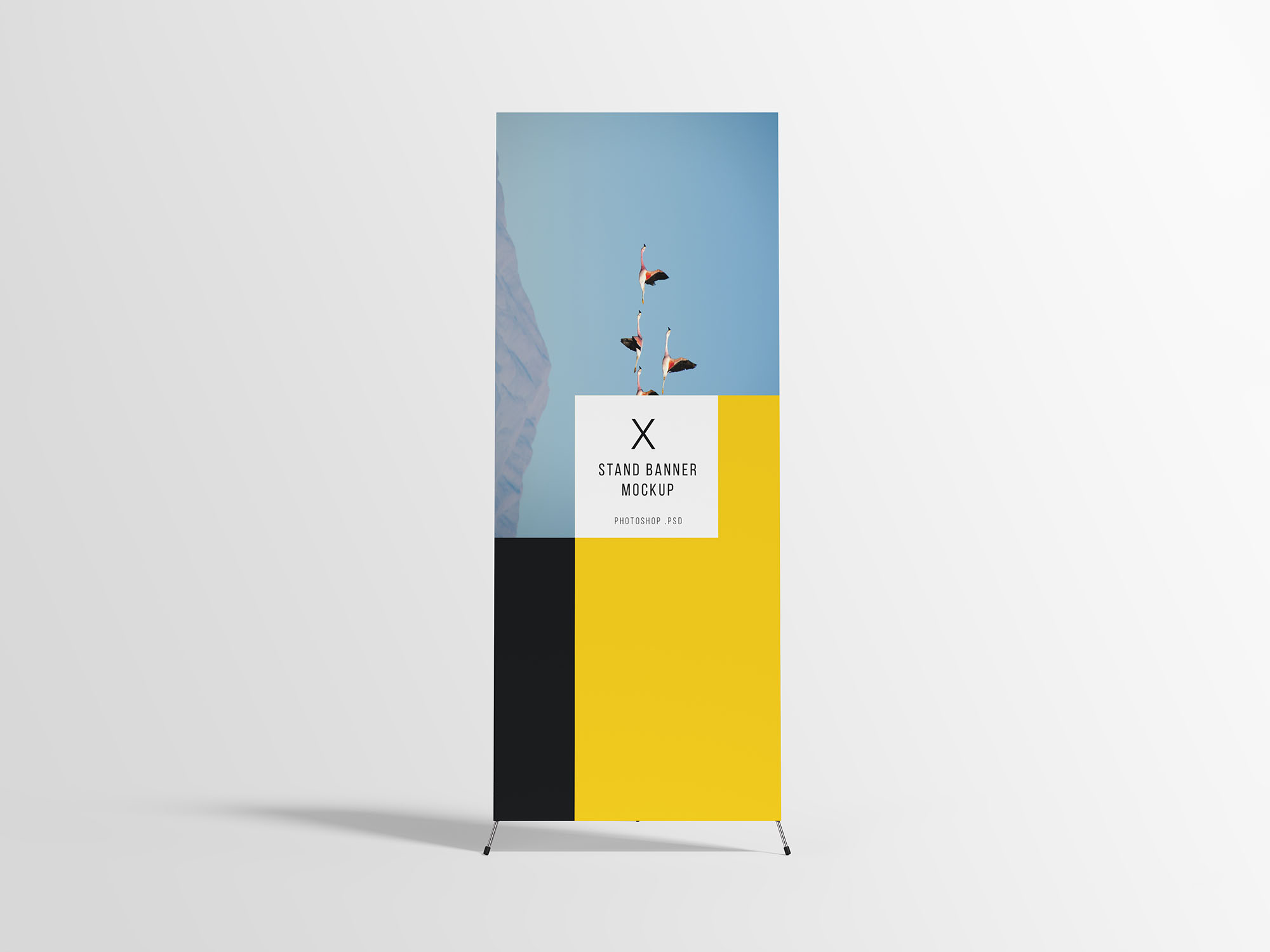 X展架广告设计贴图展示模版 X-Stand Banner M