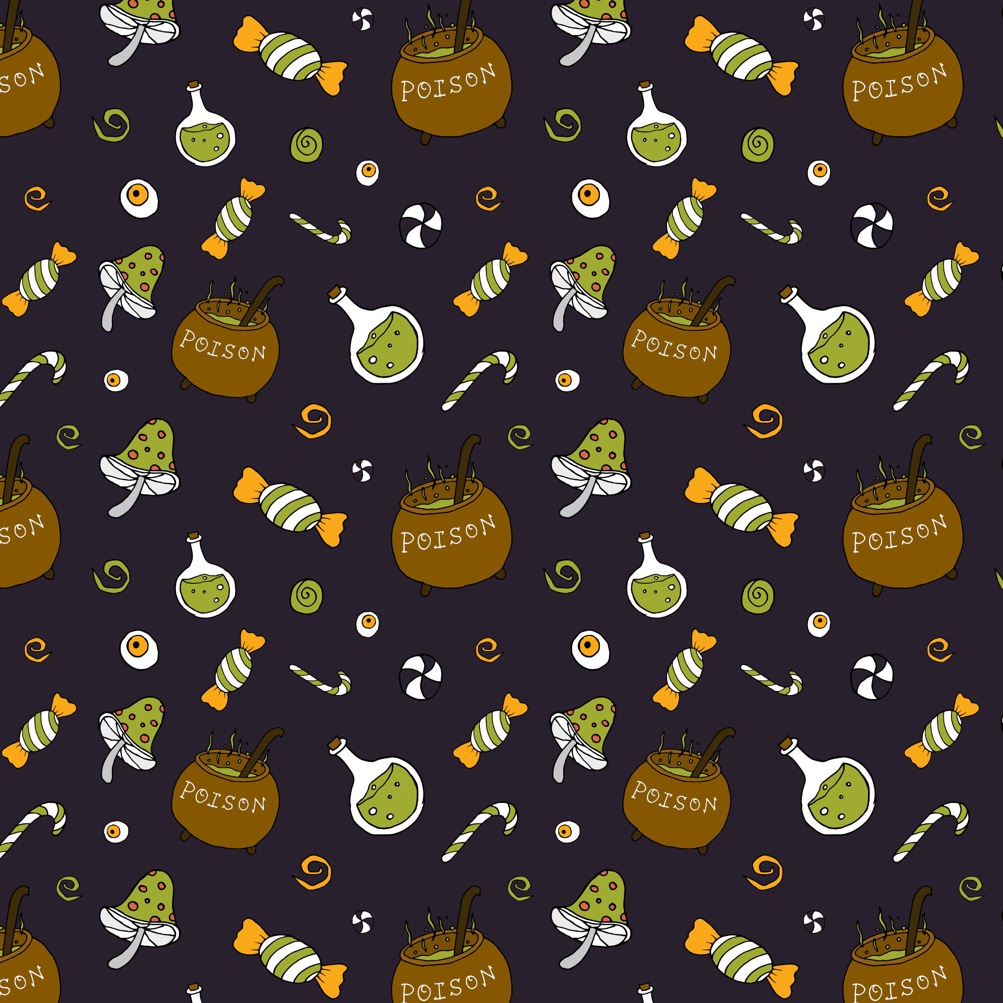 万圣节主题元素矢量图案素材 Halloween Vector