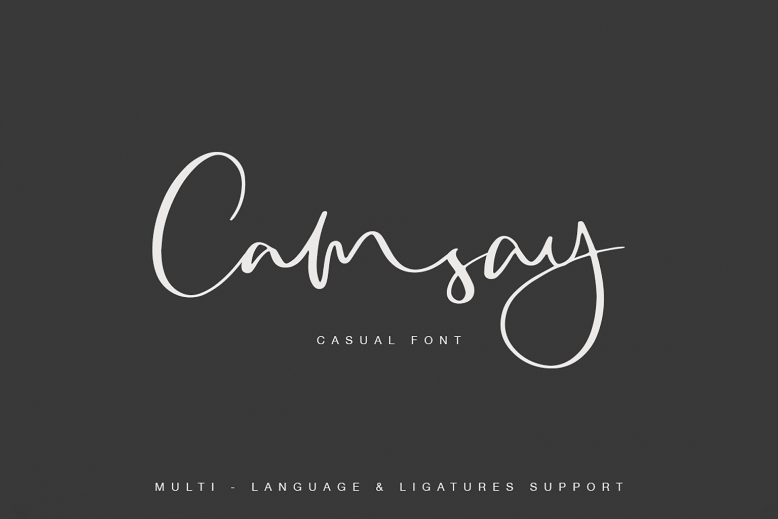 时尚草书英文签名字体 Camsay Script Font
