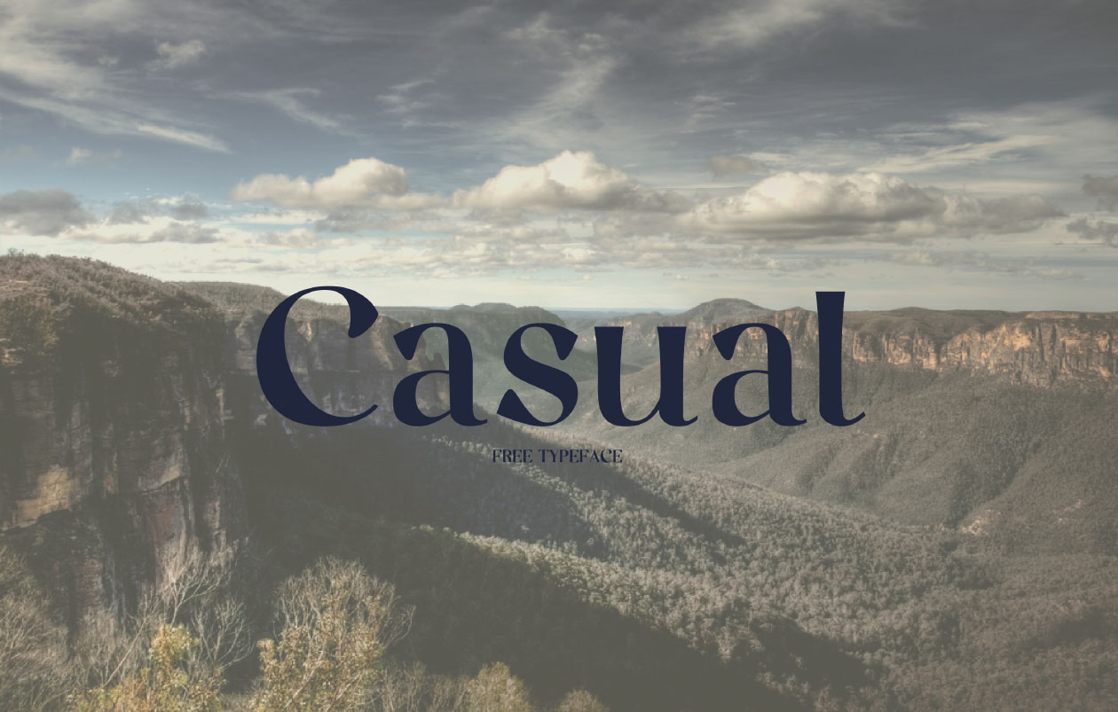 时尚极简圆角英文衬线字体 Casual Font