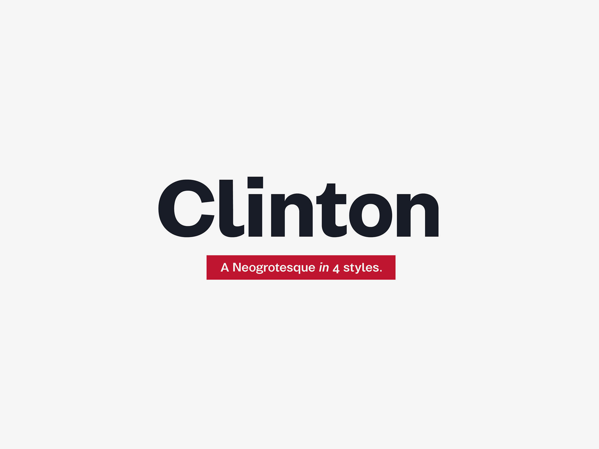 复古瑞士风易读性英文无衬线字体 Clinton Font F