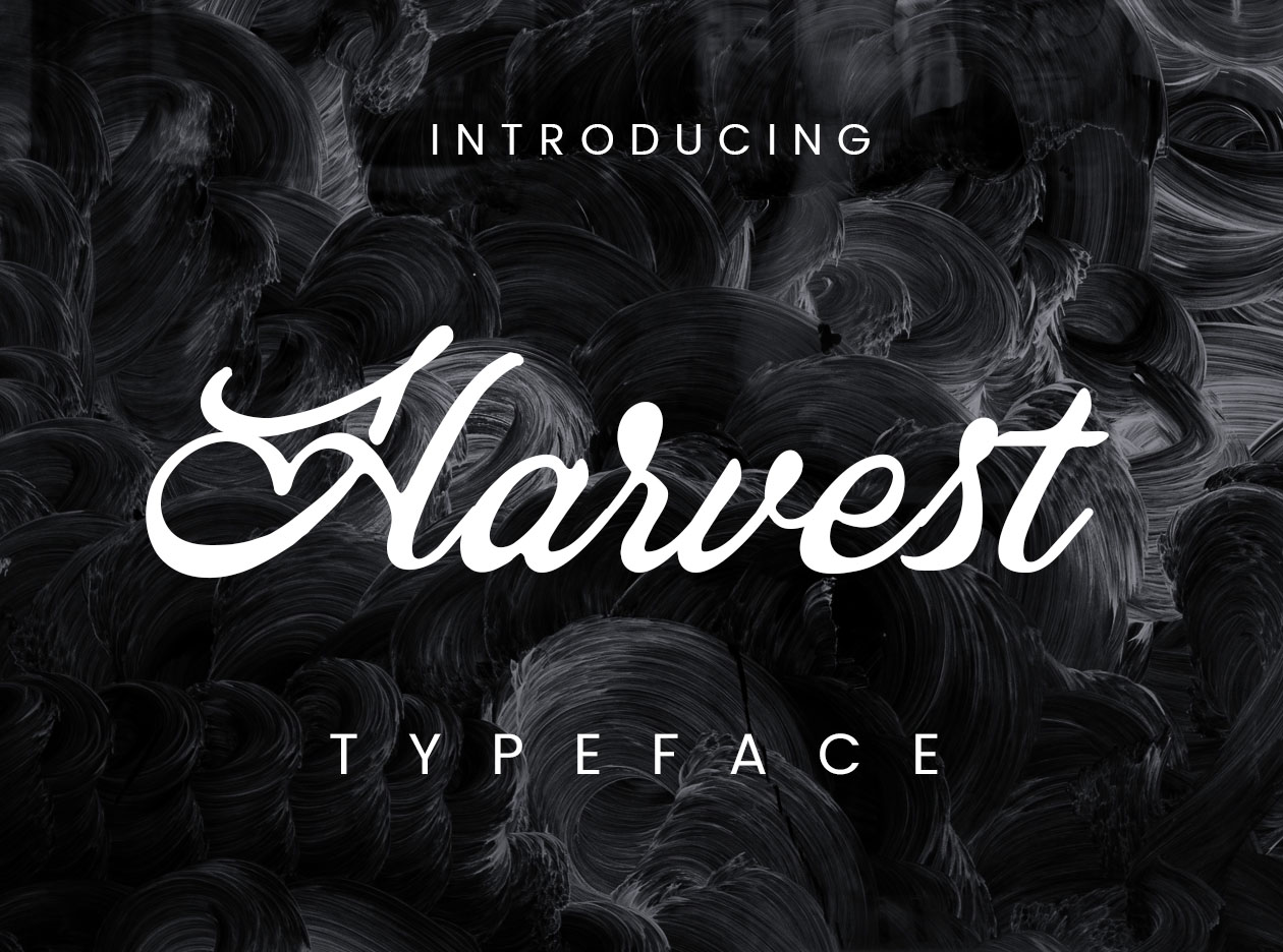 复古独特的设计风格字体 Harvest Typeface