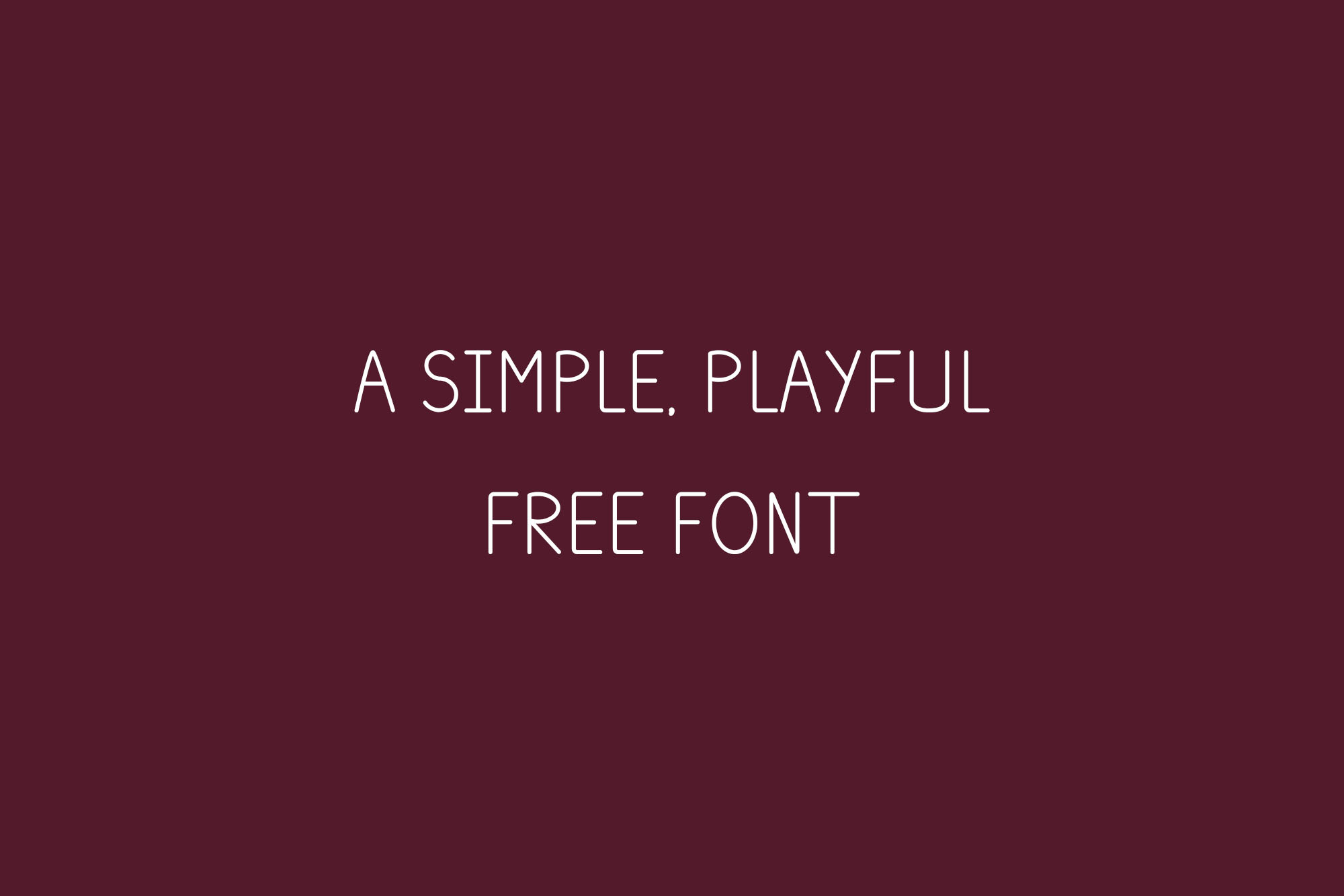 一种有趣的大写字体 Plum Fun Typeface