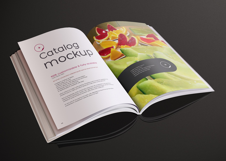 杂志广告设计印刷效果图样机模板 Psd Magazine M