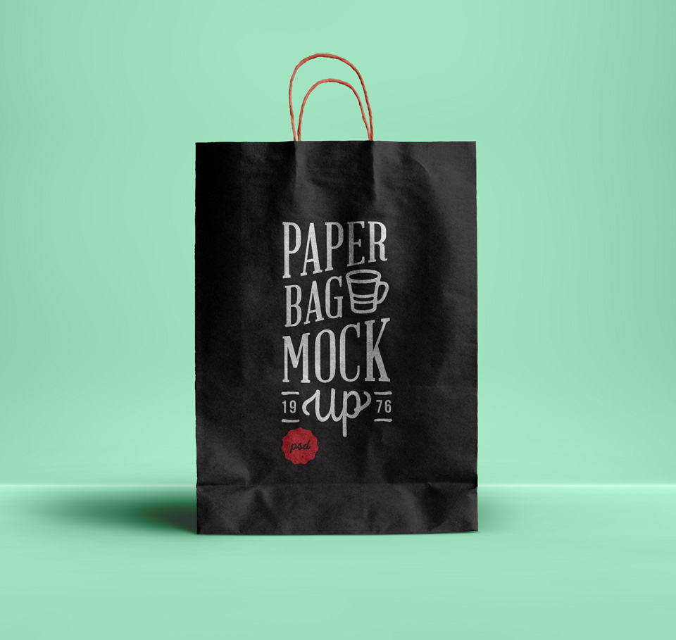 促销广告购物袋纸袋样机 Psd Paper Bag Mock