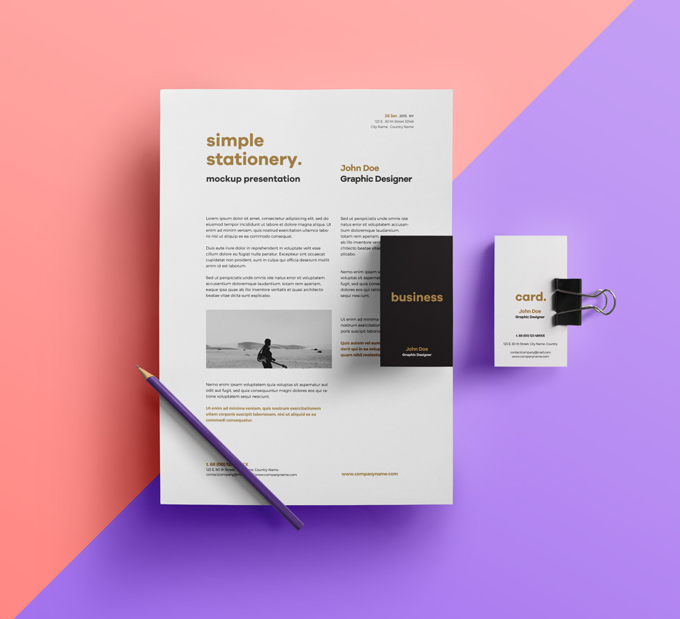 简单文具品牌样机 Simple Stationery Br