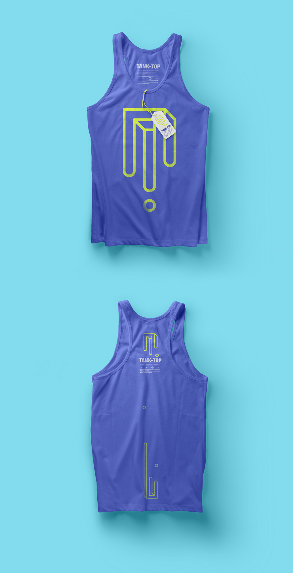 圆领背心样机 Psd Tank Top Mockup Vol