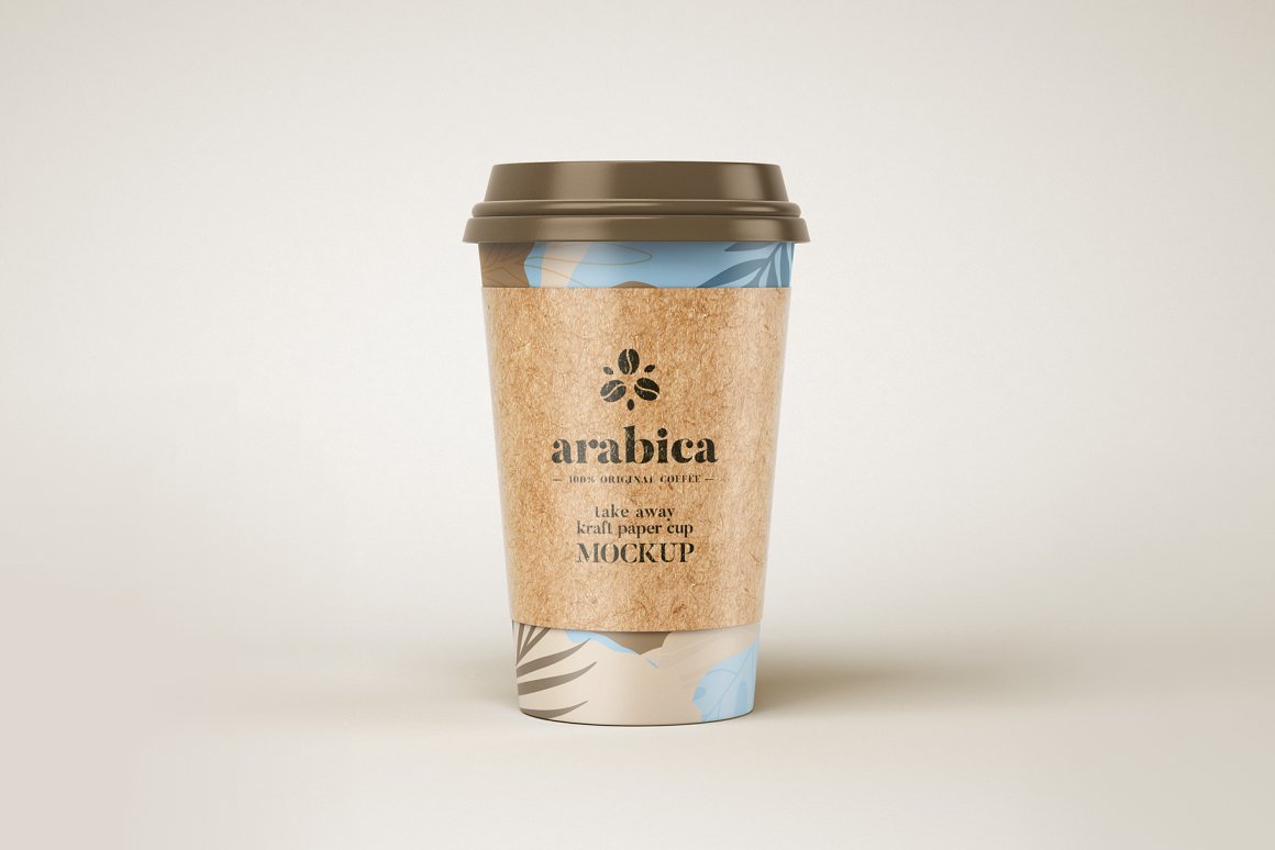 咖啡店纸杯早餐饮料包装设计提案PSD样机模板 Take Aw