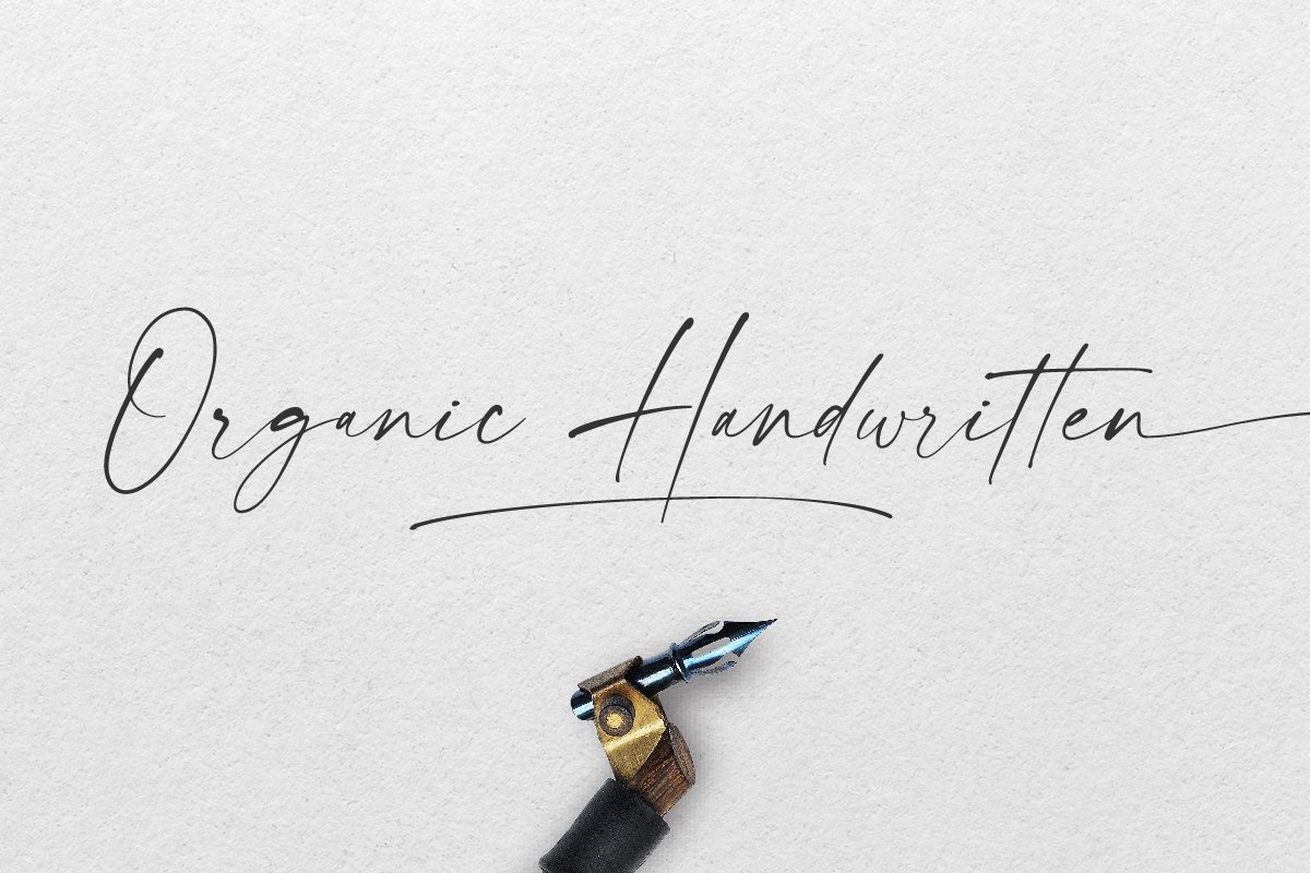 优雅的连笔手写签名英文字体 Modernline | Han
