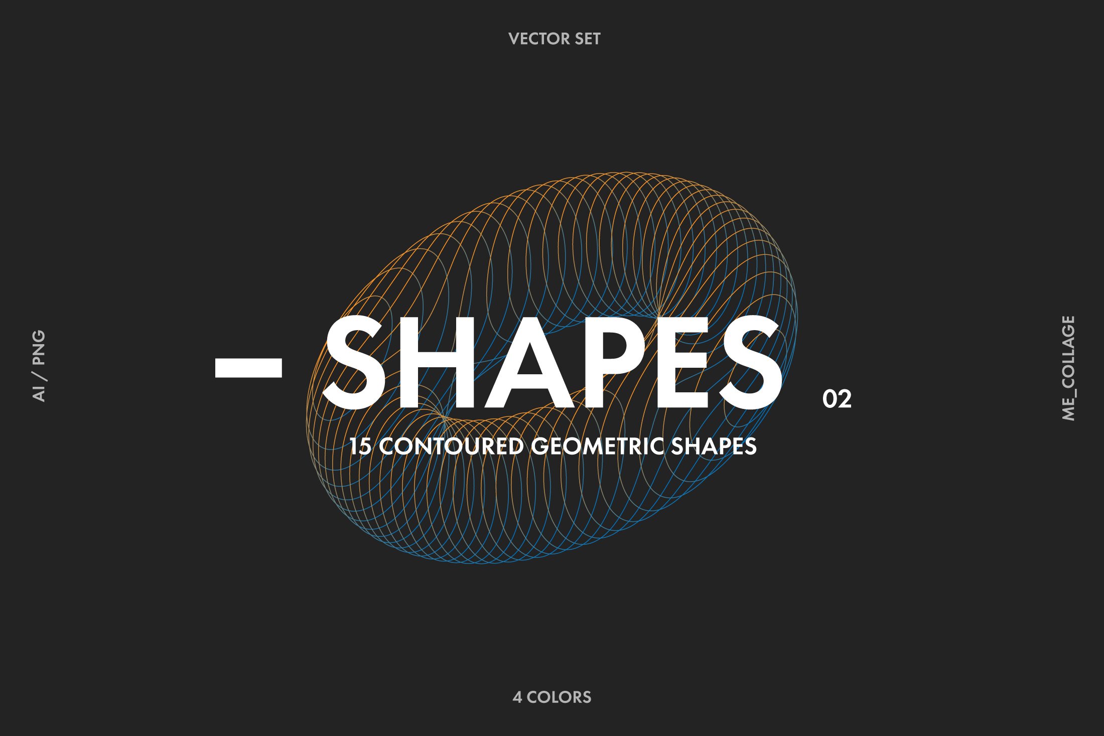未来极简主义抽象3D几何形状素材合辑 CONTOURED G