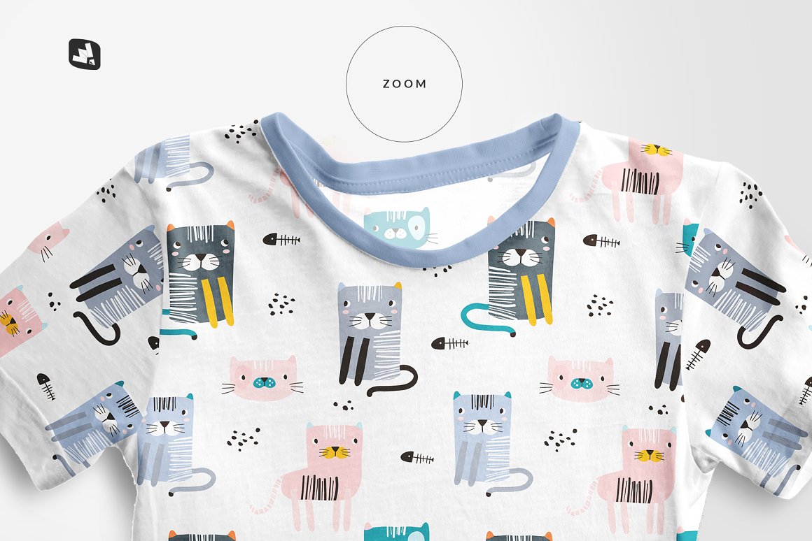 男童夏季可爱T恤品牌服饰设计提案样机PSD模板 Top vi
