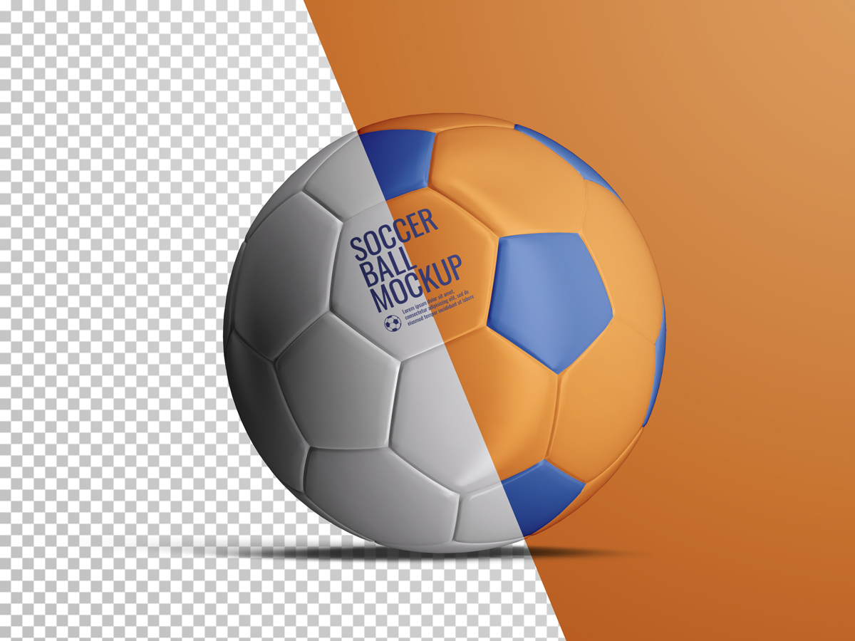 足球篮球球身广告设计提案样机PSD模板 Balls mock