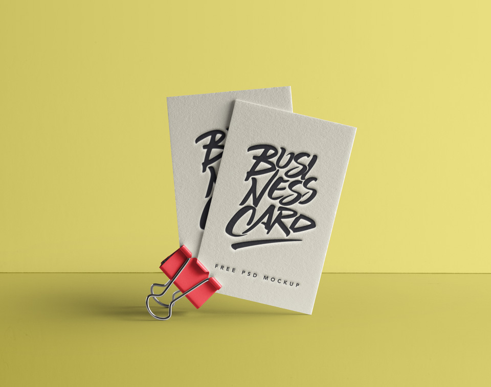 高端企业名片样机 Psd Business Card Moc