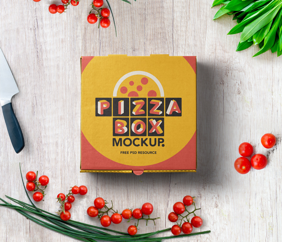 披萨盒样机包装 Psd Pizza Box Mockup P