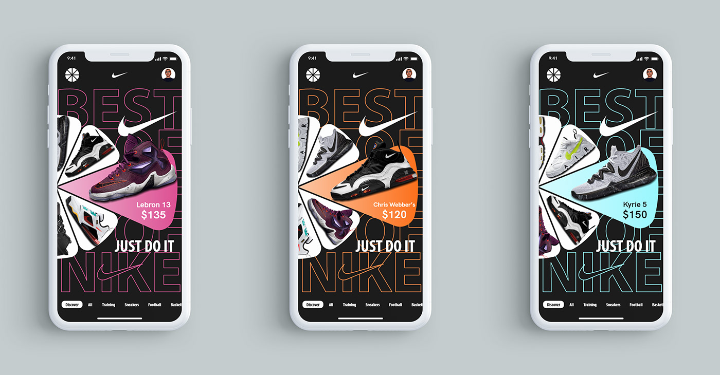 Nike Brand UI/UX Mobile Templa