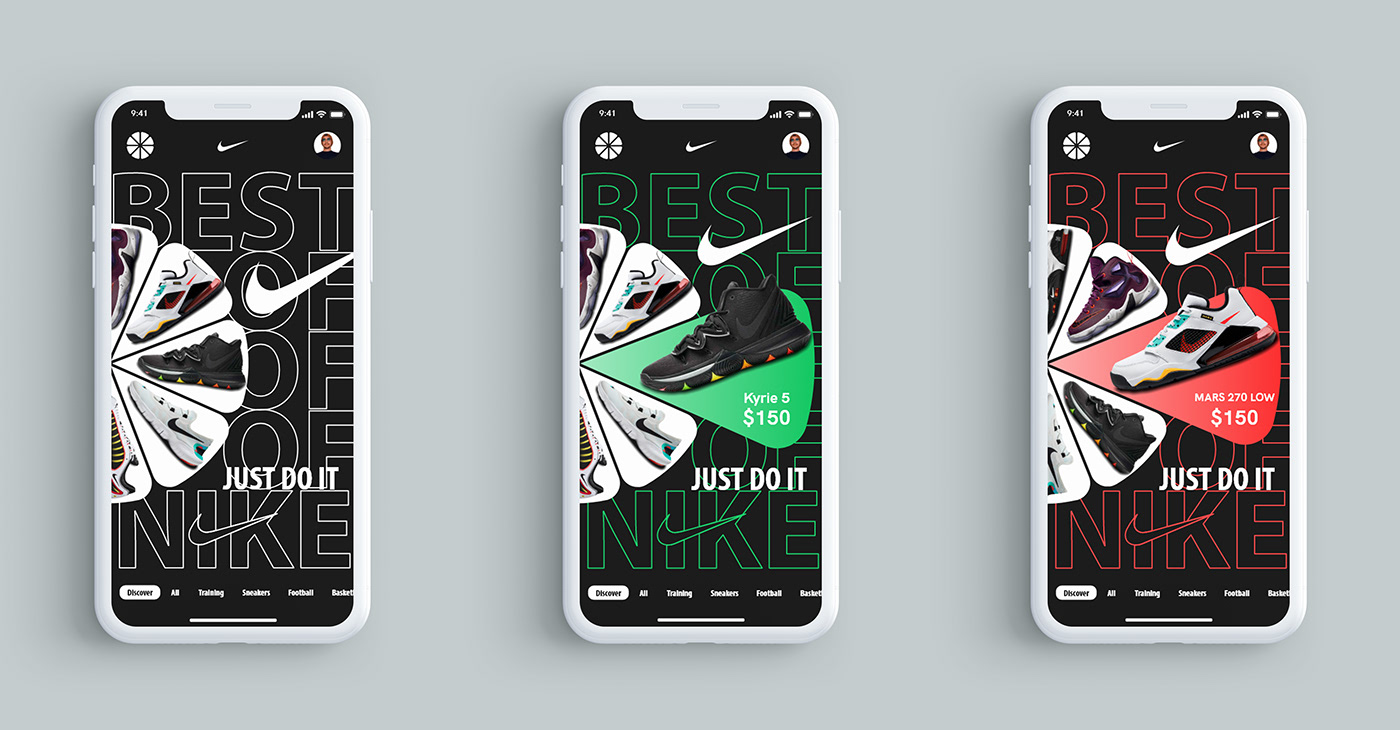 Nike Brand UI/UX Mobile Templa