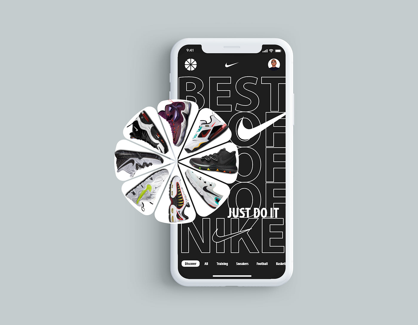 Nike Brand UI/UX Mobile Templa