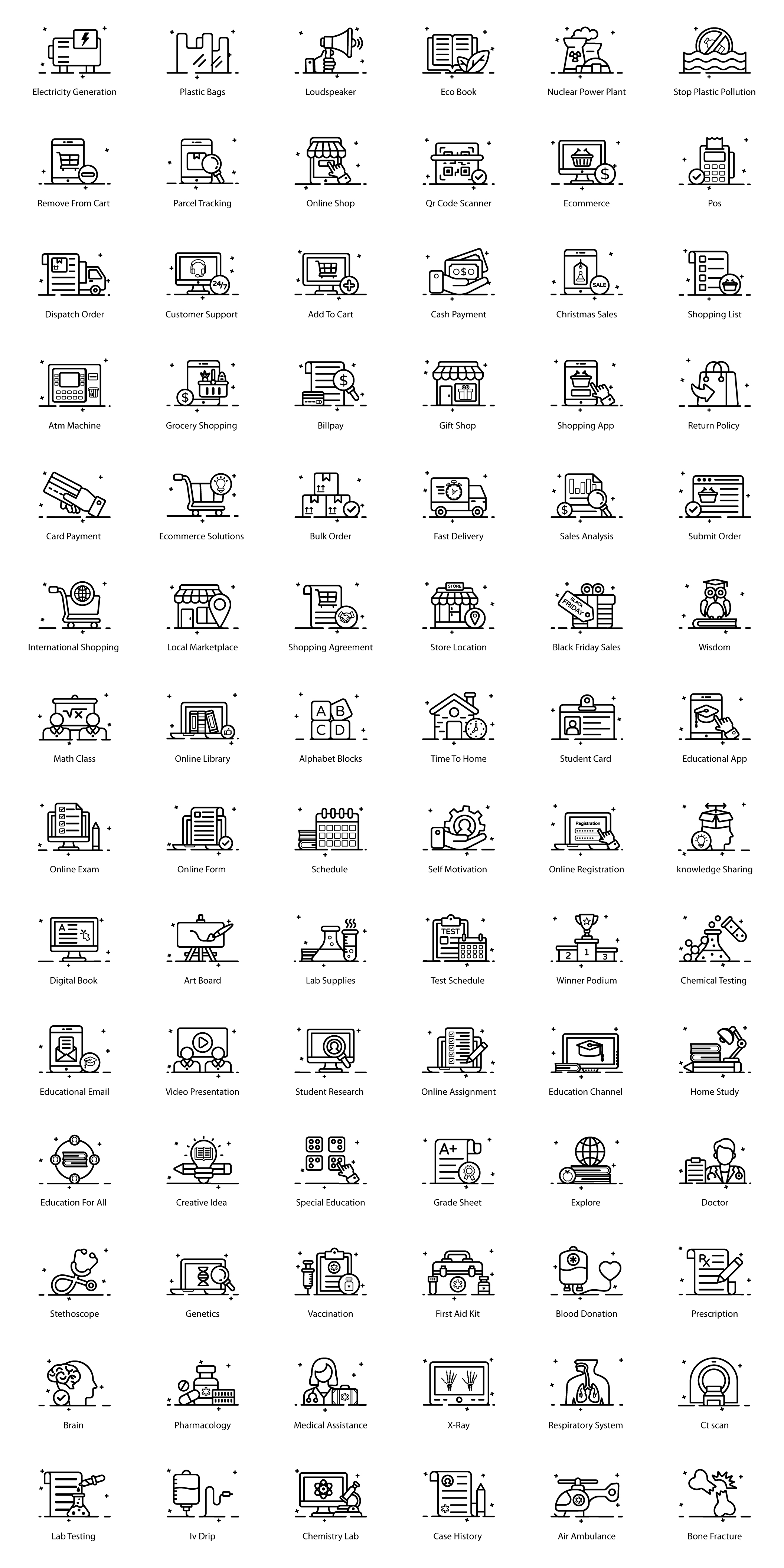 600个高级UI概念图标集 Premium Outline