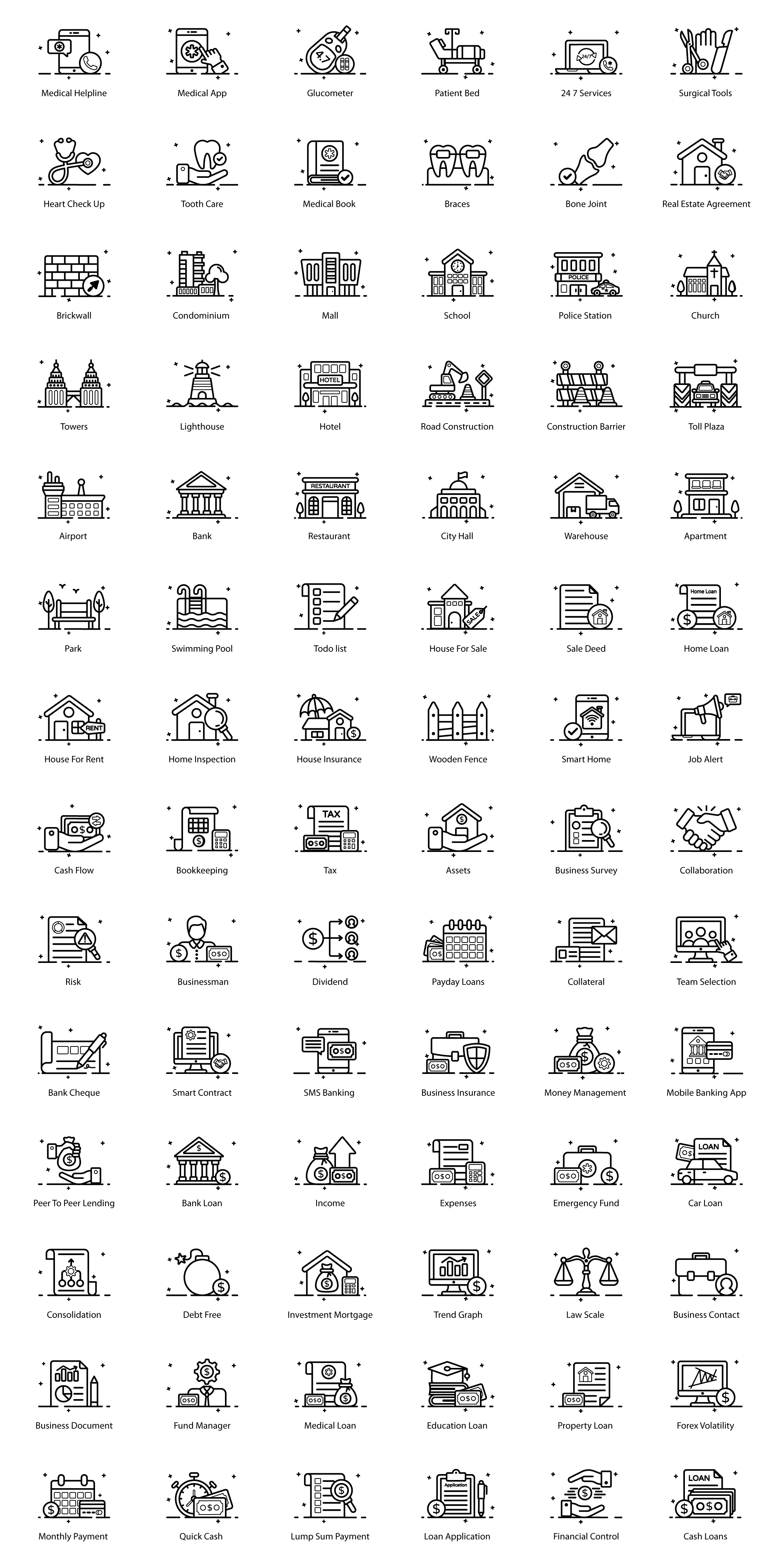 600个高级UI概念图标集 Premium Outline